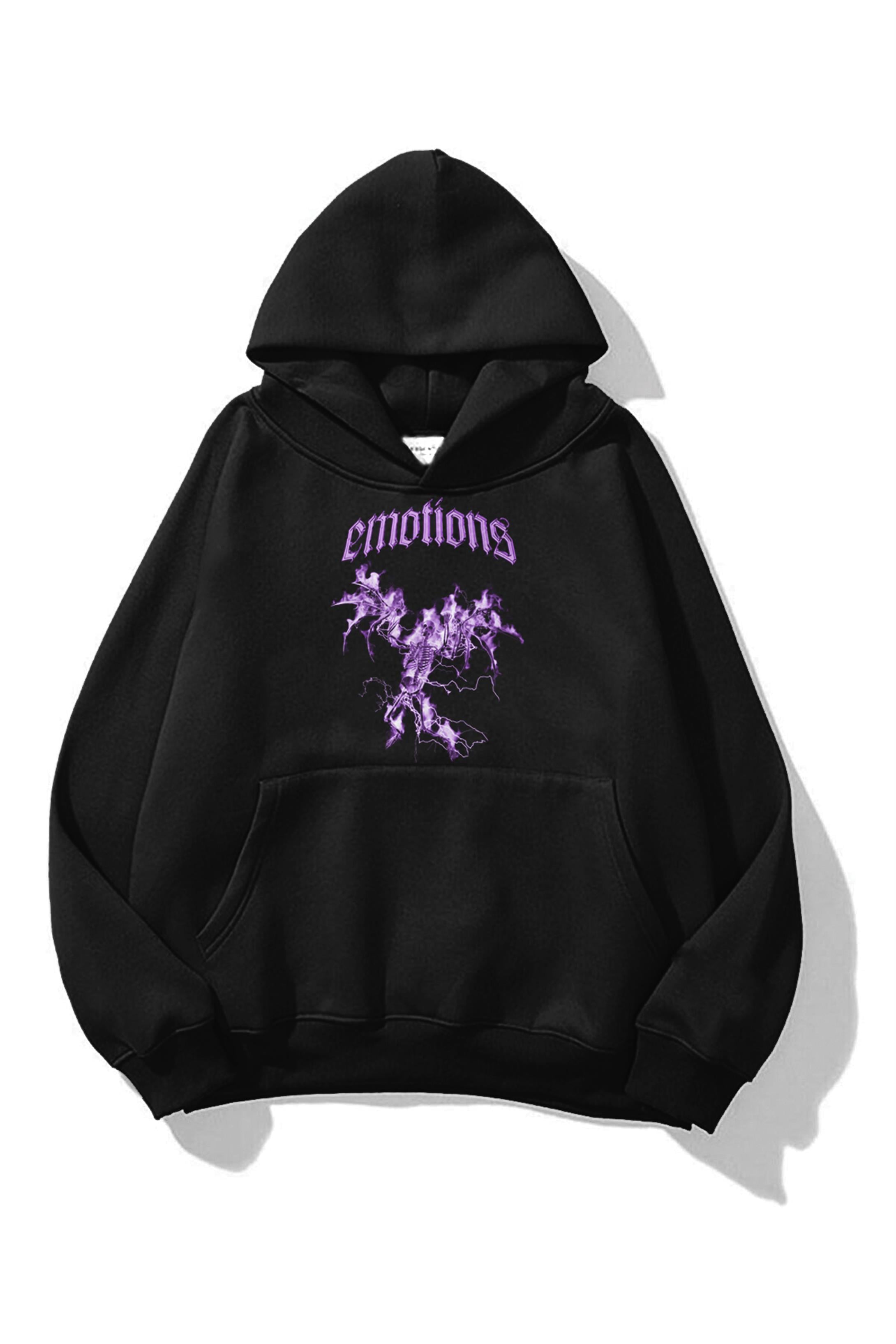 Trendiz Unisex Emotions Sweatshirt Hoodie Siyah