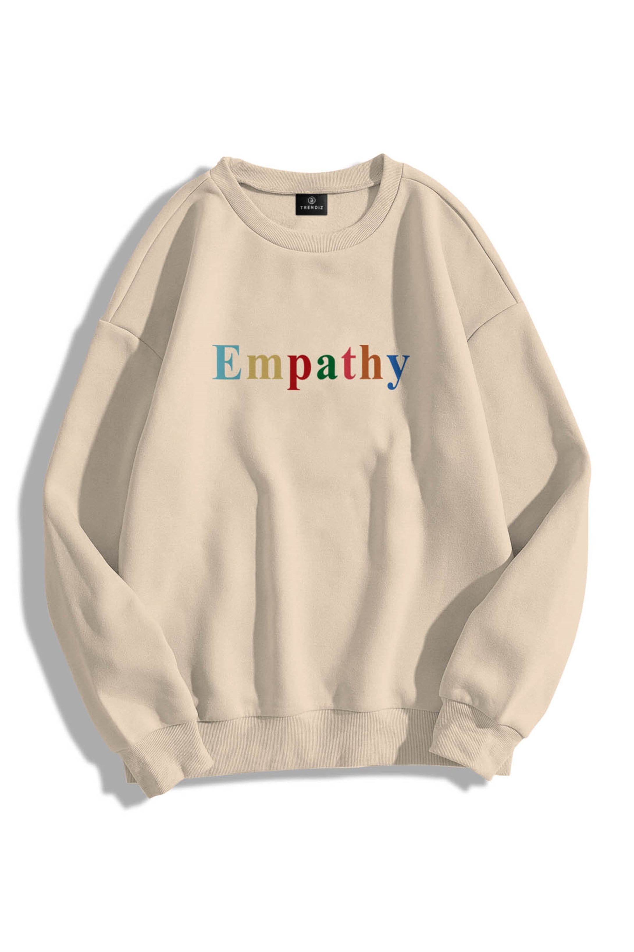 Trendiz Unisex Empathy Bisiklet Yaka Sweatshirt Hoodie
