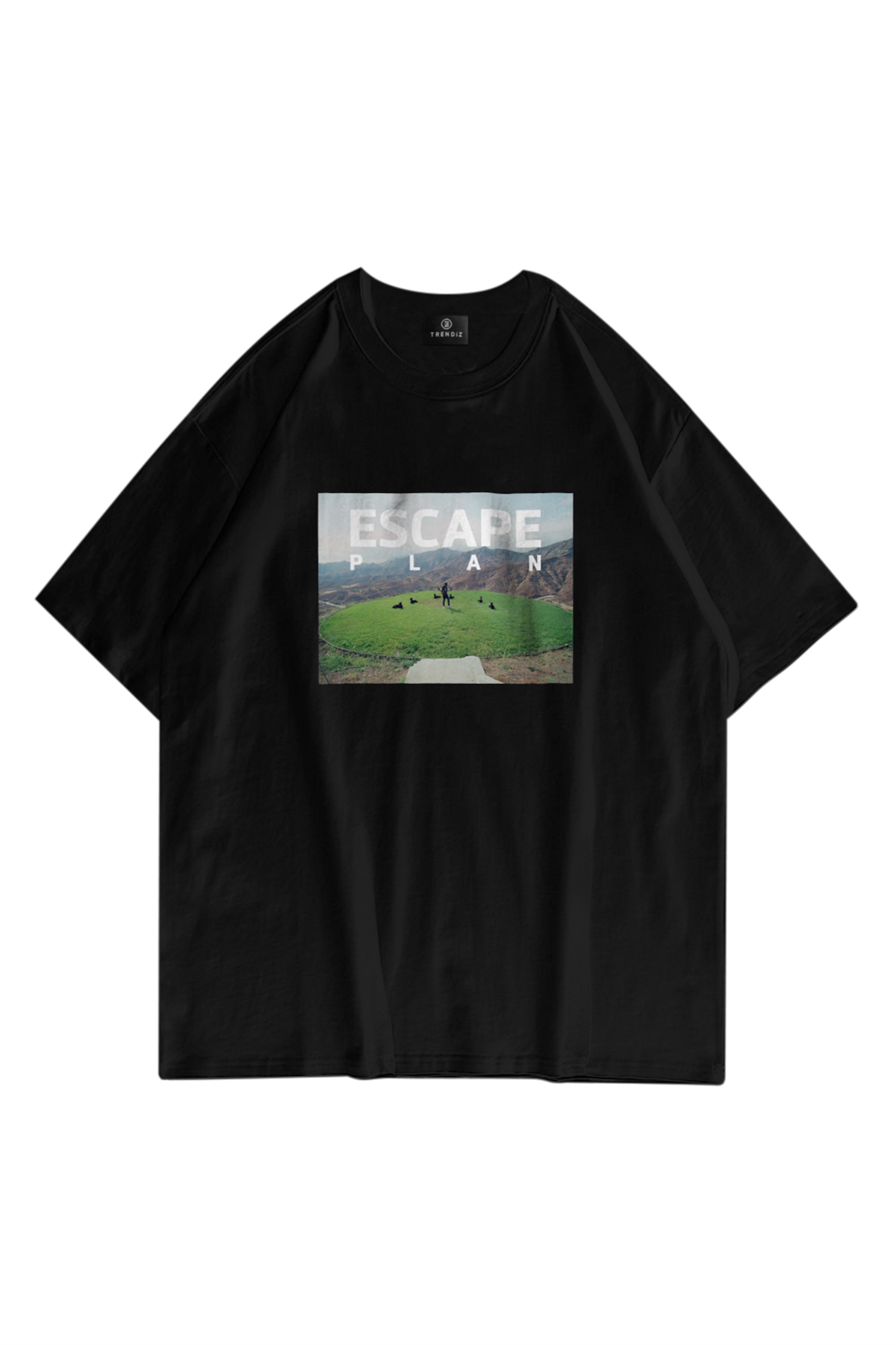 Trendiz Unisex Escape Plan Travis Scott Tshirt Siyah