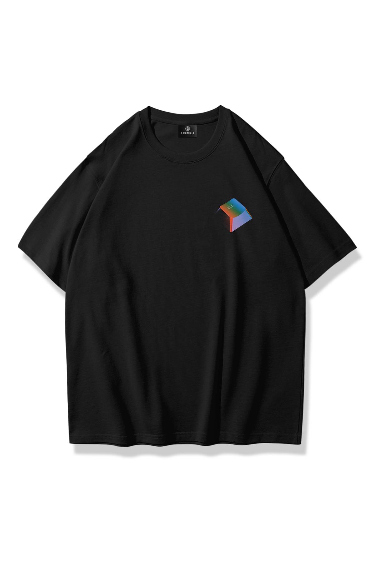 Trendiz Unisex Escape Route Tshirt Siyah