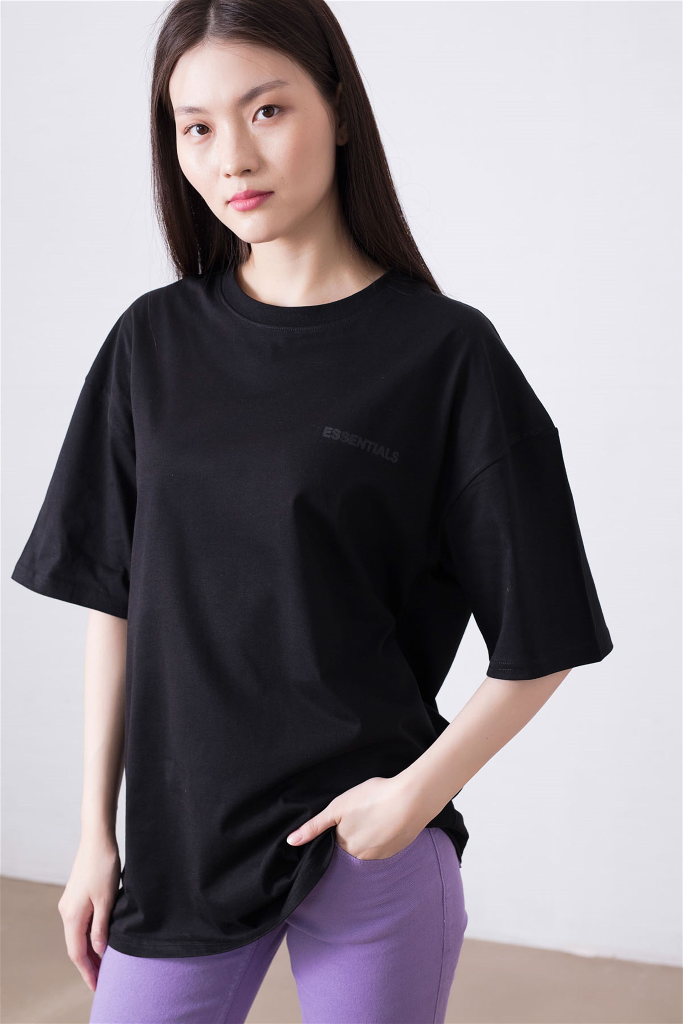 Trendiz Unisex Essentials 303 Siyah Tshirt