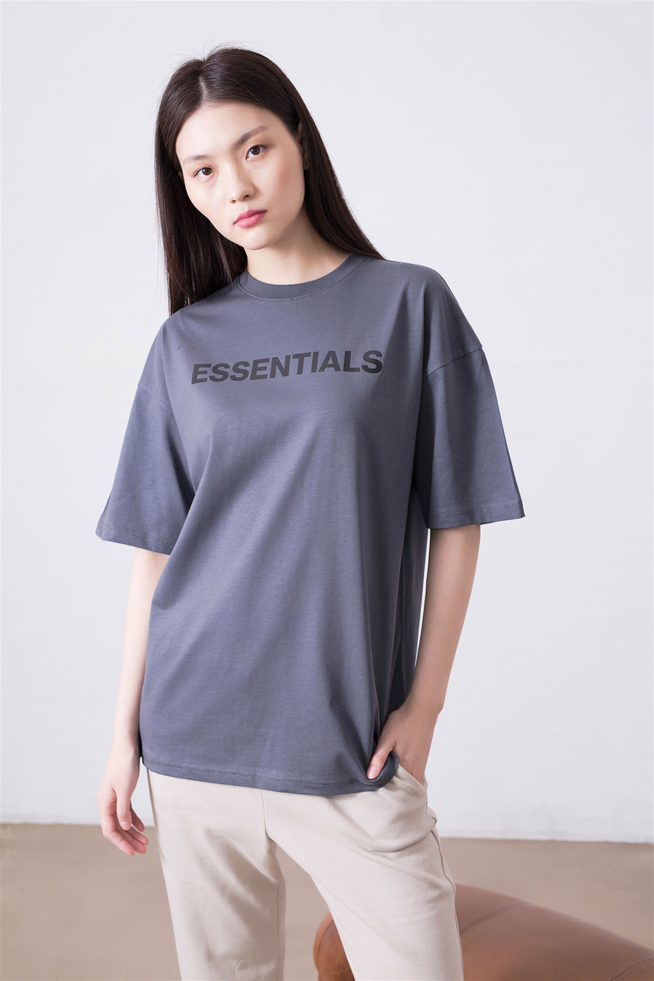 Trendiz Unisex Essentials Antrasit Tshirt