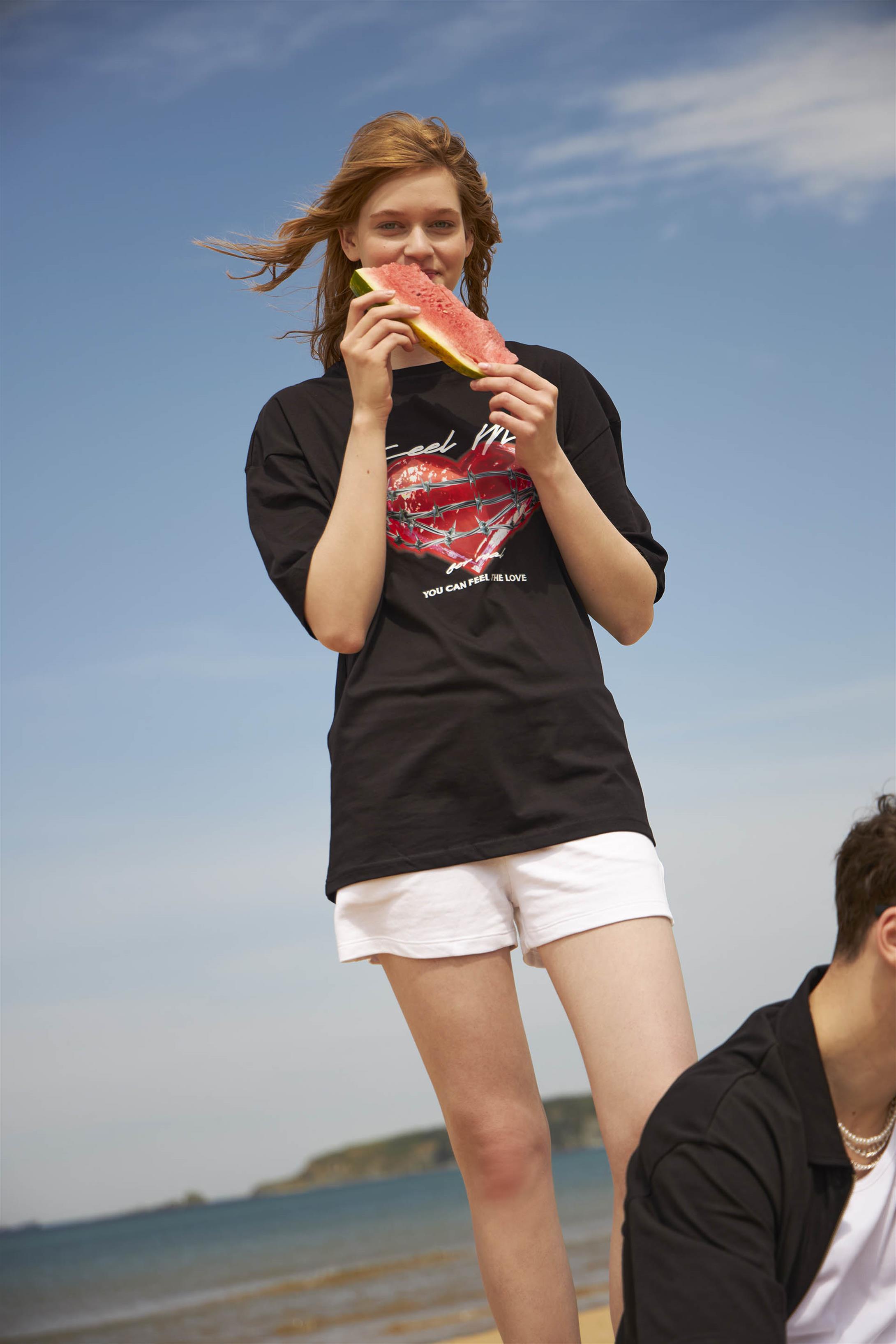 Trendiz Unisex Feel Me Tshirt Siyah