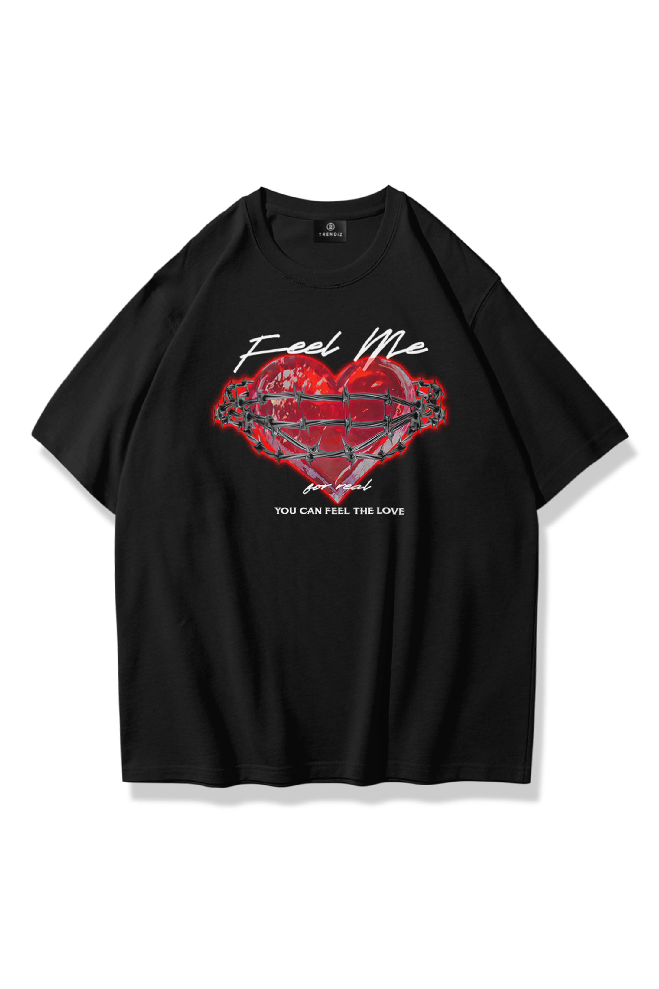 Trendiz Unisex Feel Me Tshirt Siyah