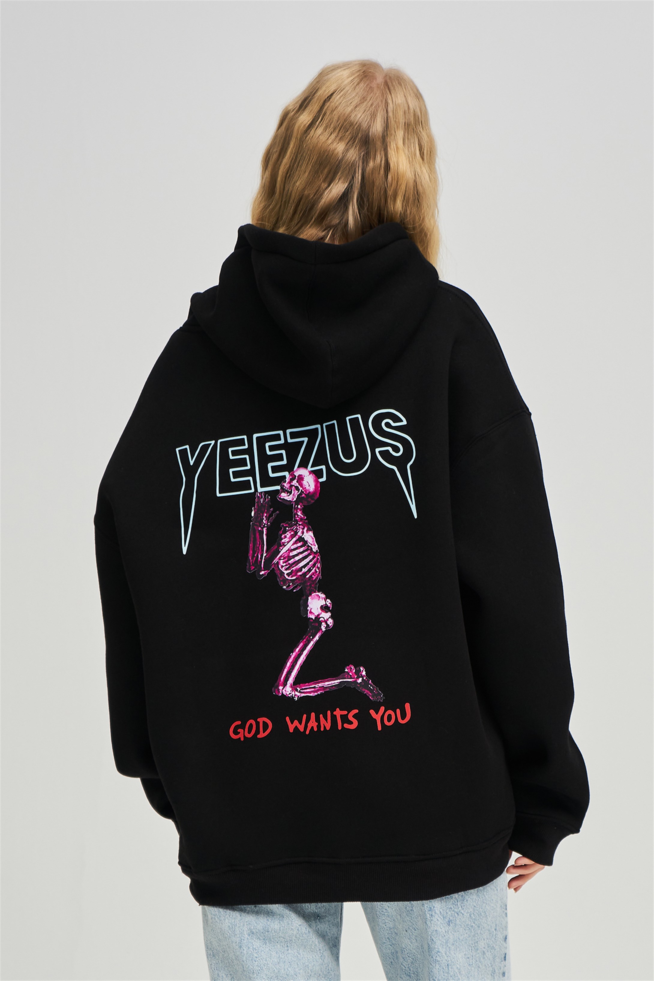 Trendiz Unisex God Wants You Yeezus Siyah Sweatshirt Hoodie