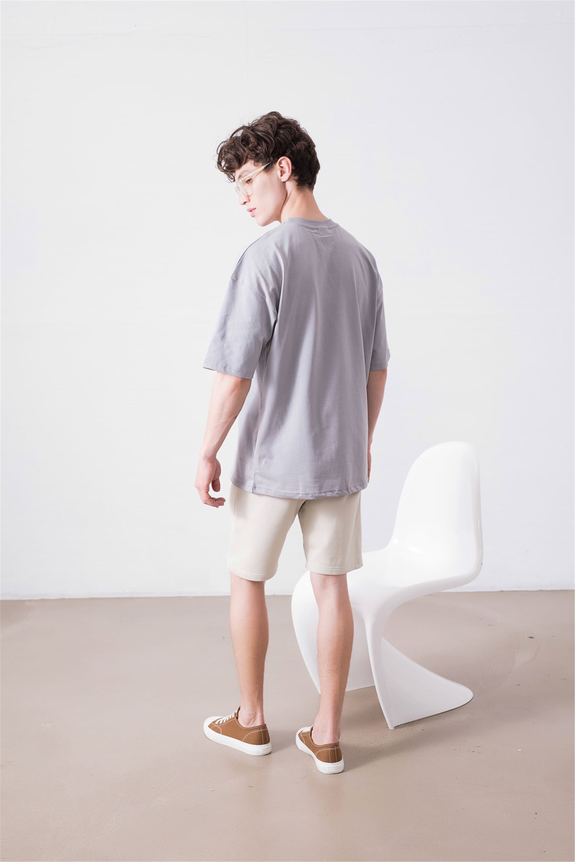 Trendiz Unisex Gri Basic Tshirt