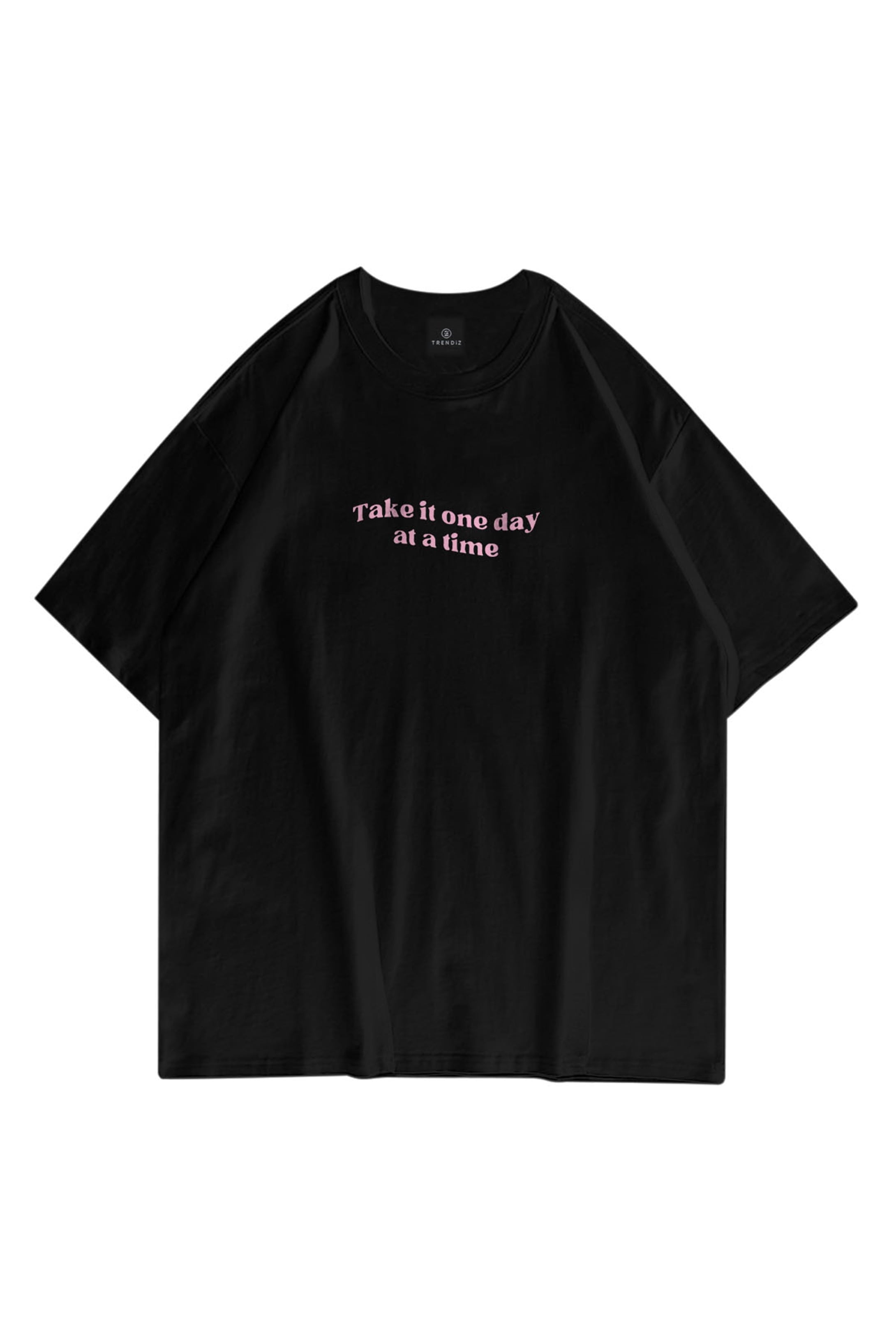 Trendiz Unisex Happy Life Siyah Tshirt
