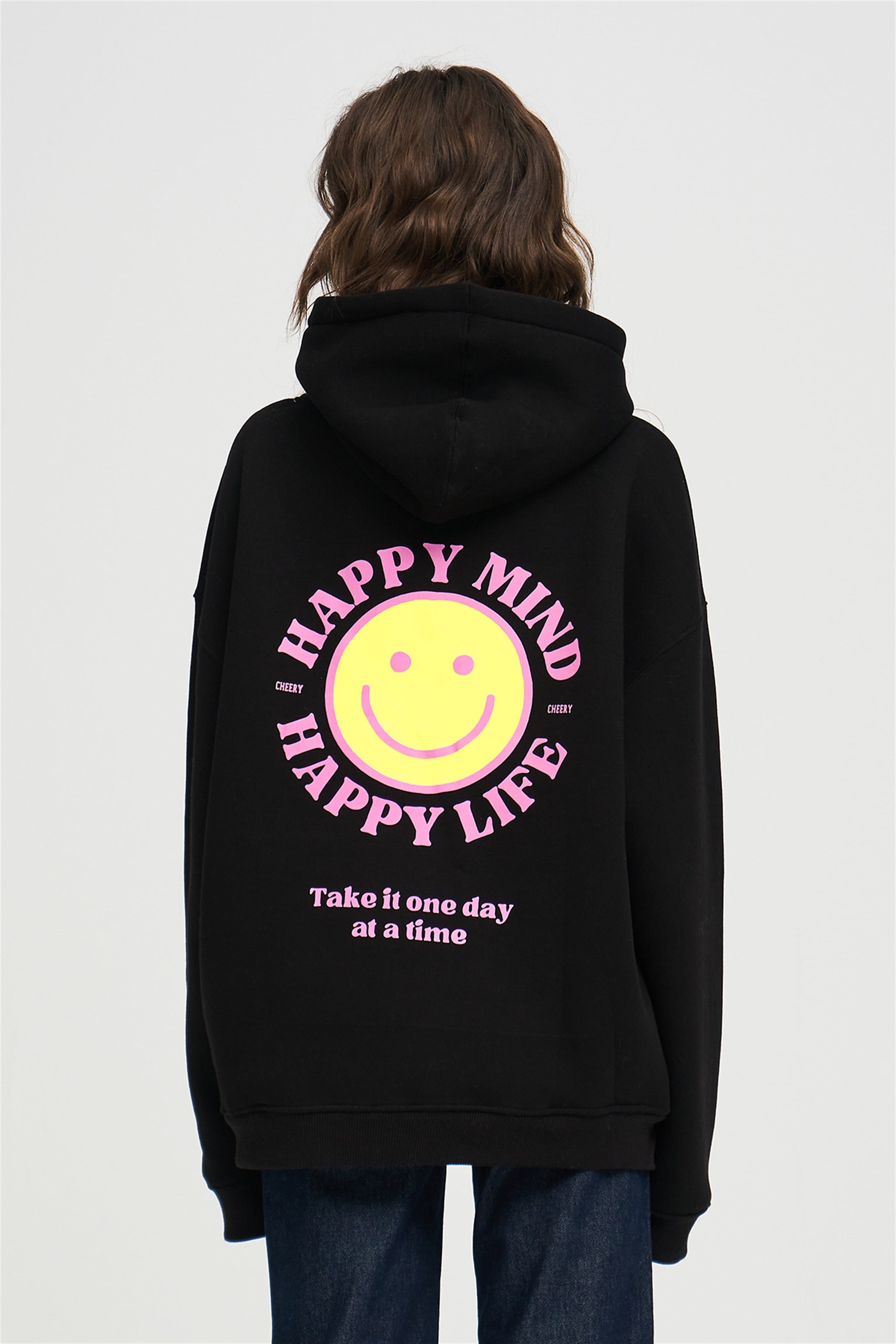Trendiz Unisex Happy Life Sweatshirt Hoodie