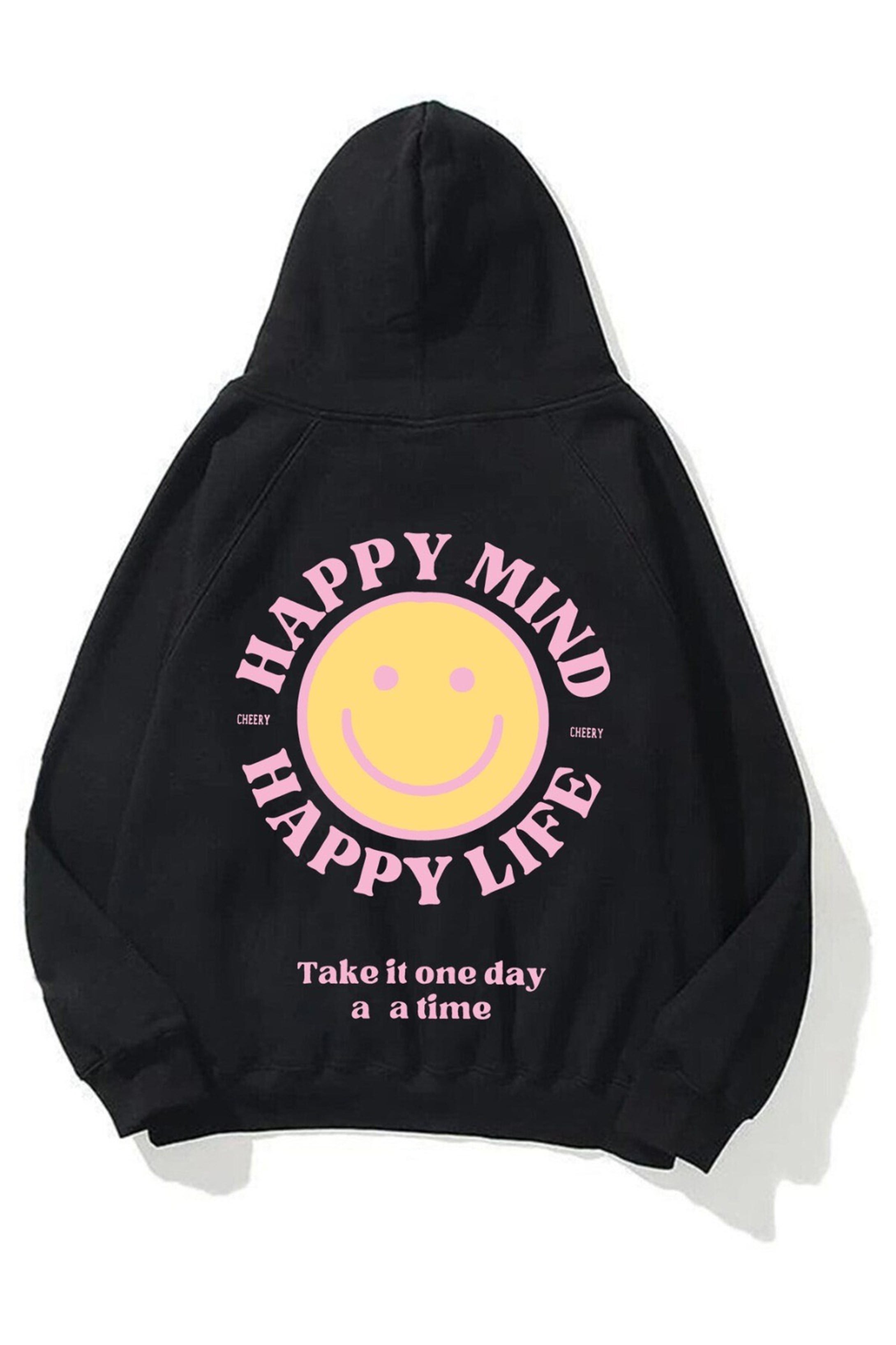 Trendiz Unisex Happy Life Sweatshirt Hoodie