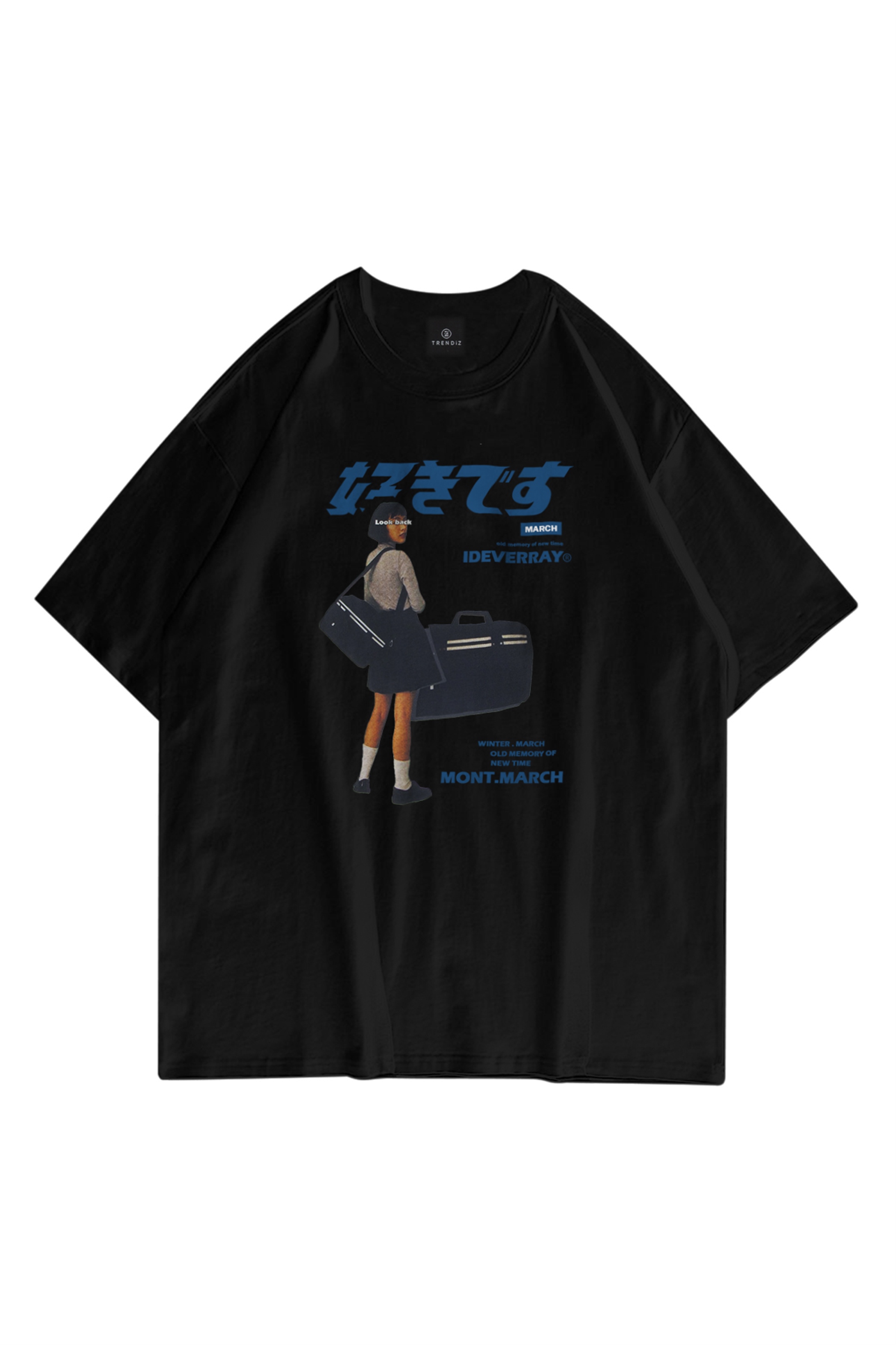 Trendiz Unisex Harajuku Girl Siyah Tshirt