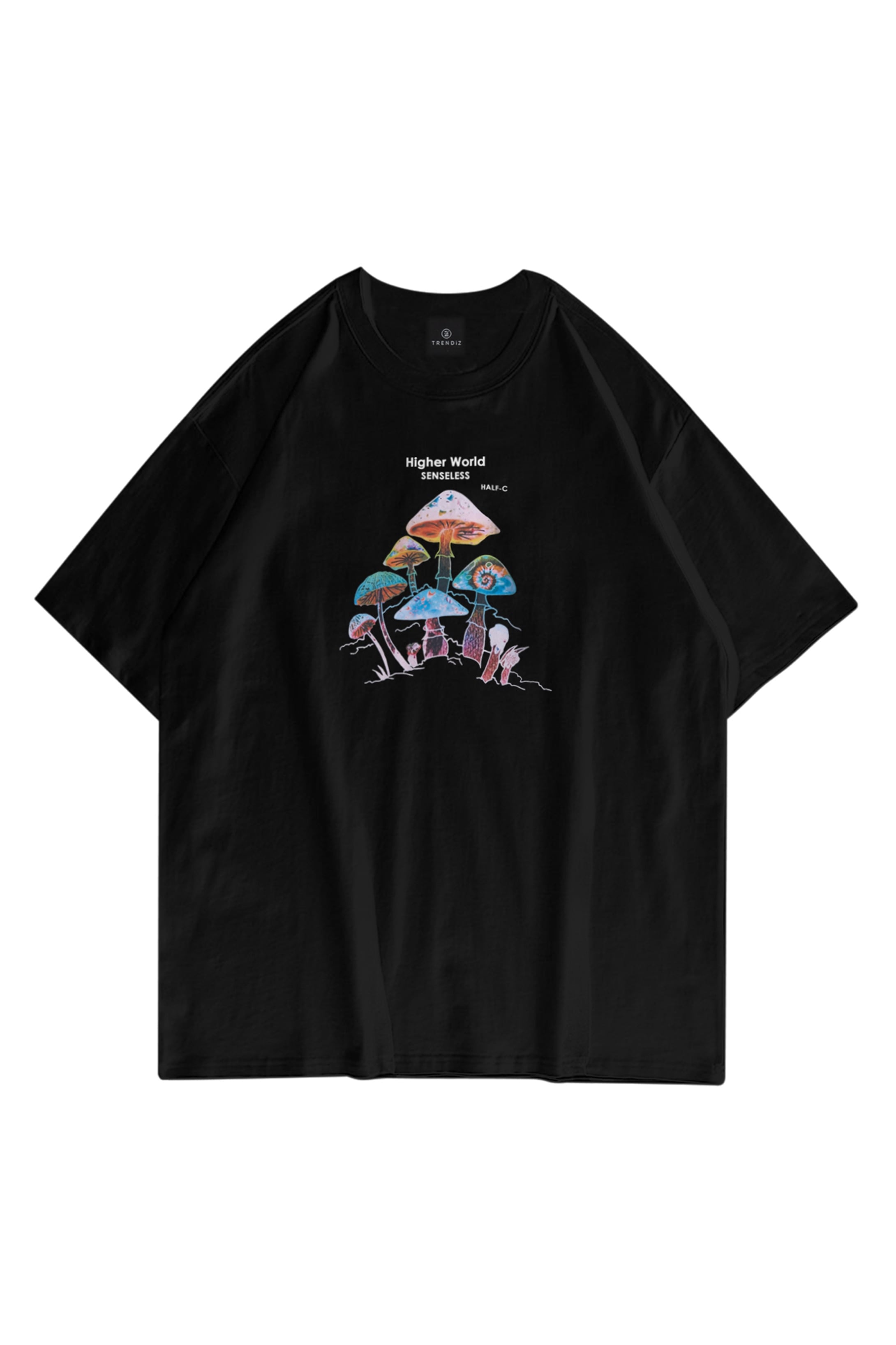 Trendiz Unisex Higher World Siyah Tshirt