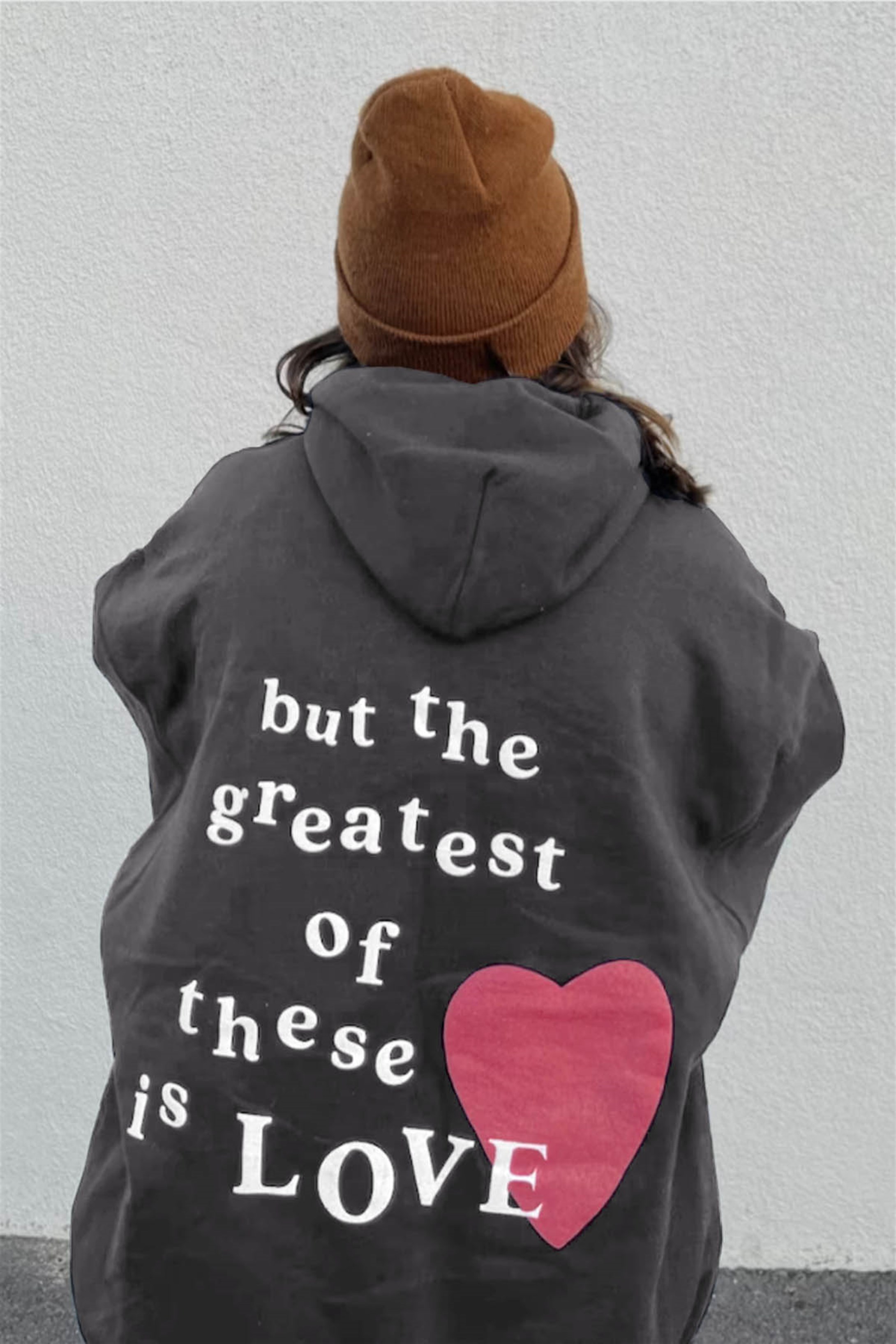 Trendiz Unisex Hope Love Füme Sweatshirt Hoodie