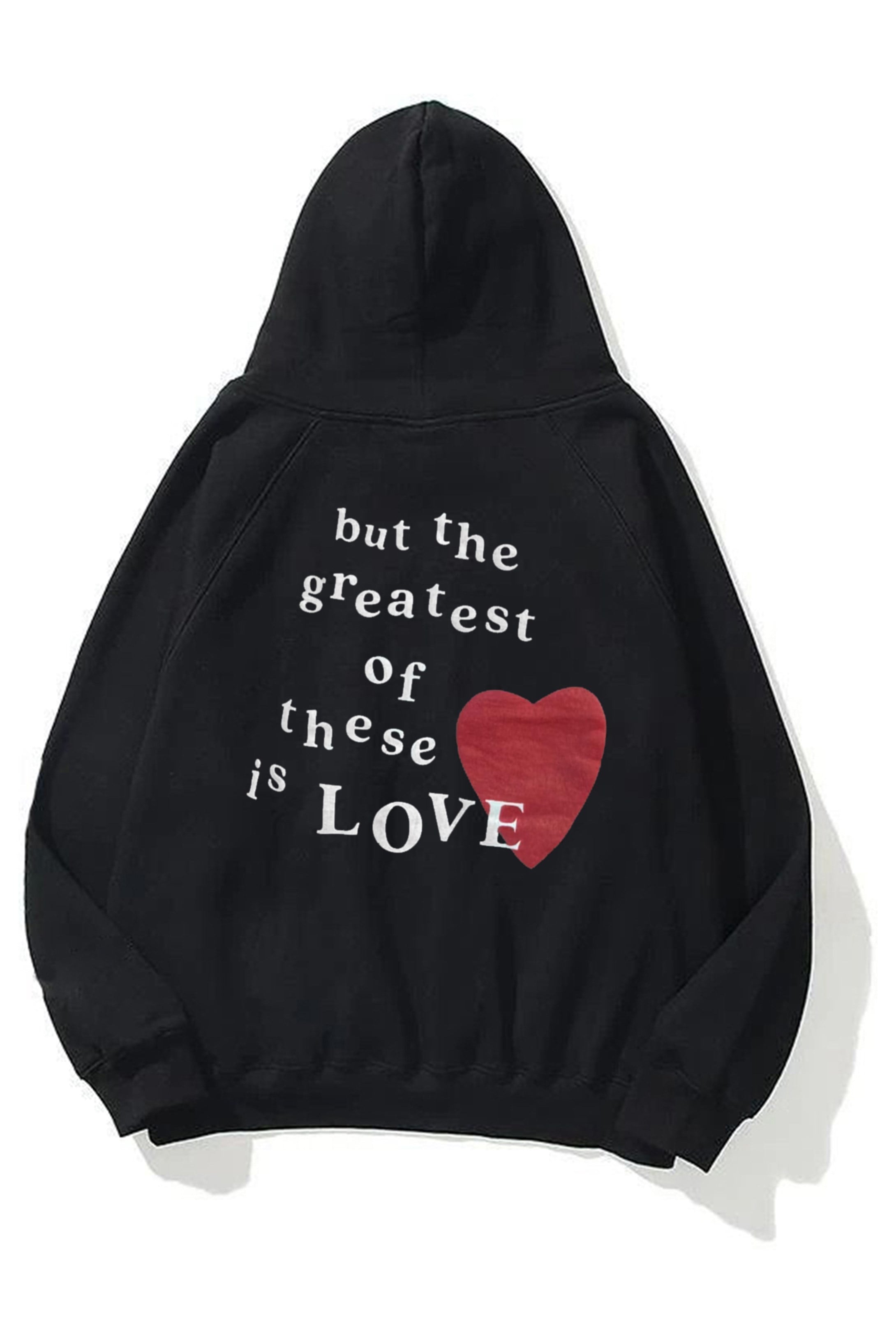 Trendiz Unisex Hope Love Siyah Sweatshirt Hoodie