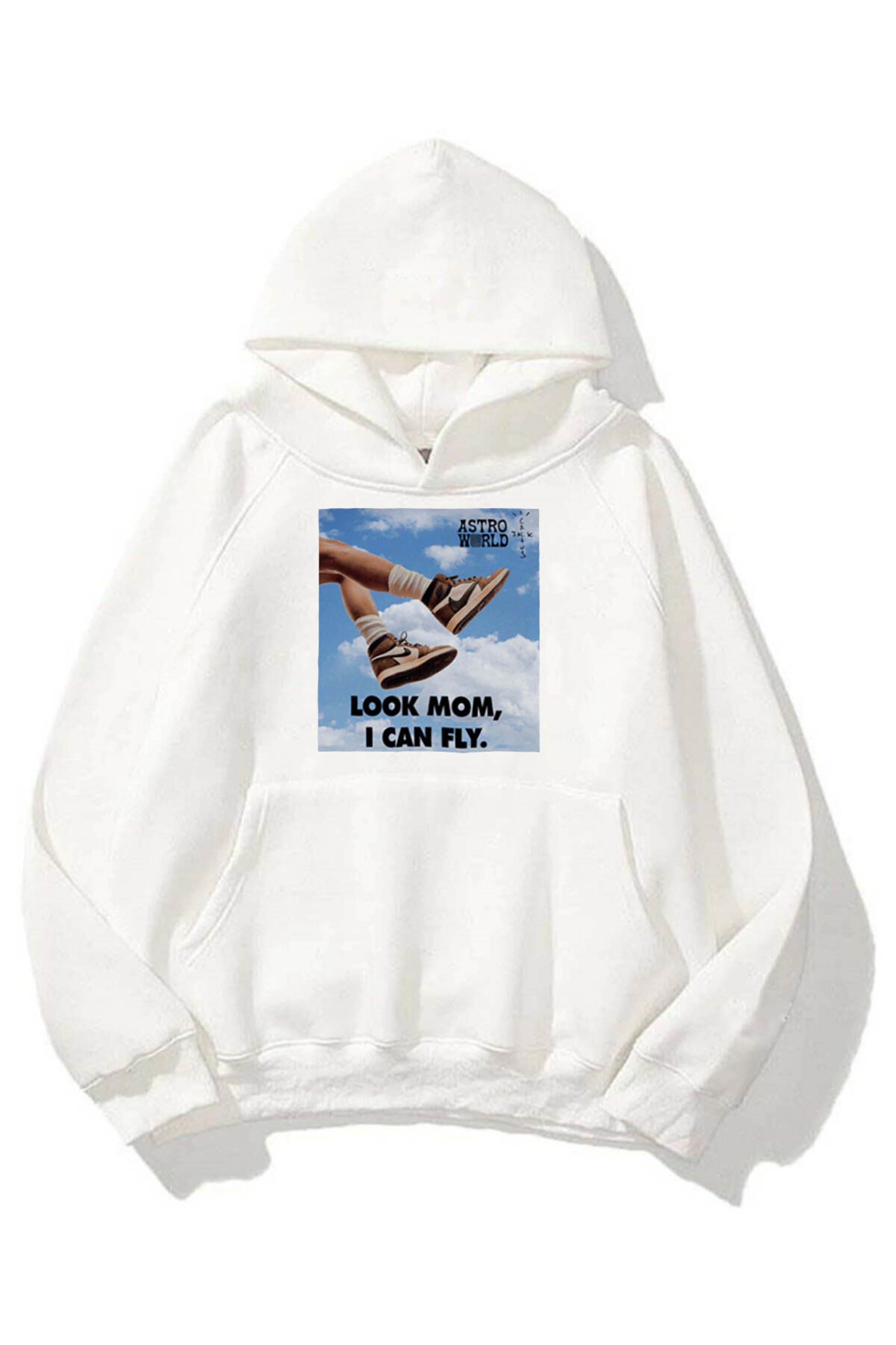 Trendiz Unisex İ Can Fly Air Unisex Sweatshırt Beyaz
