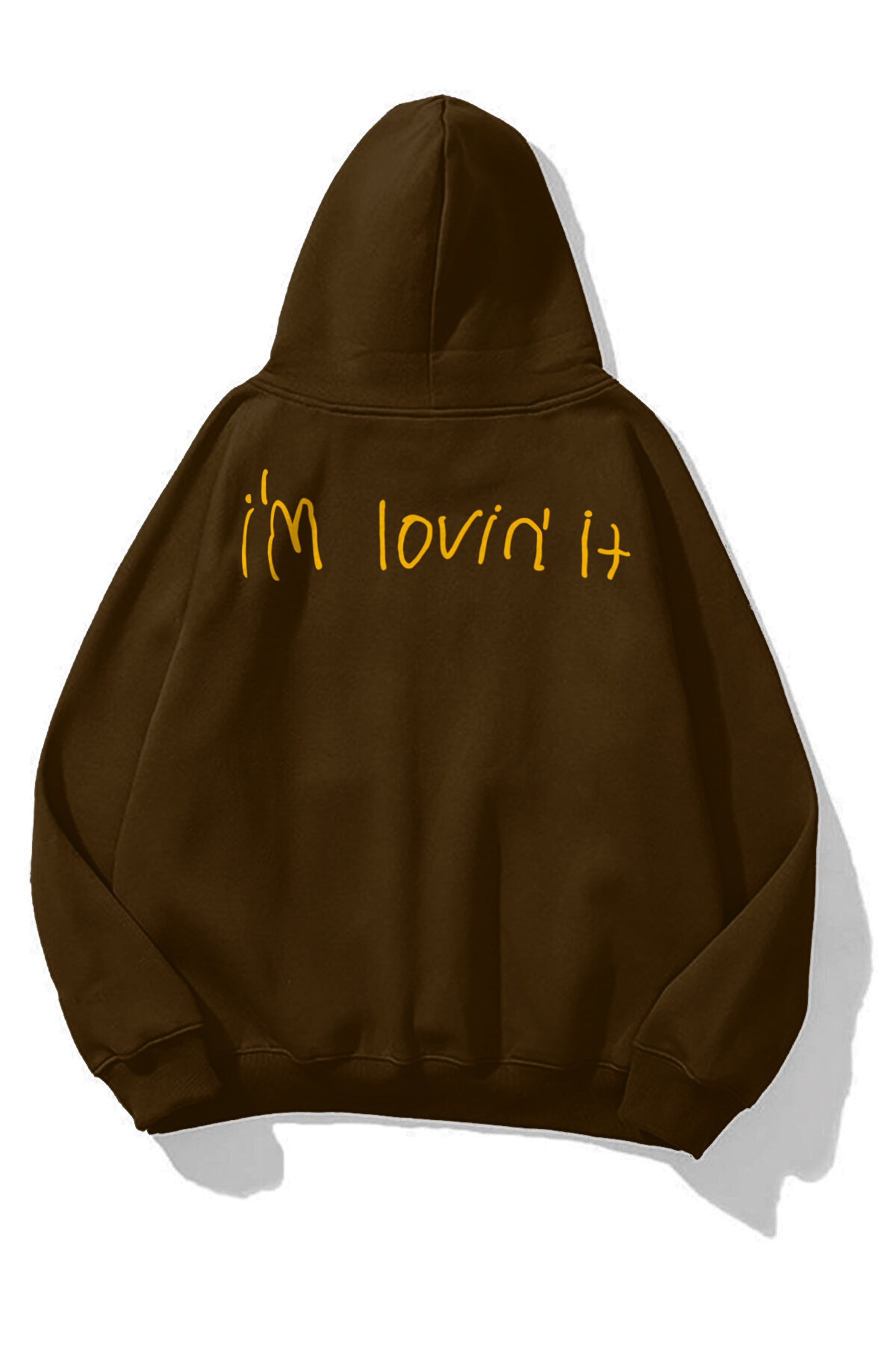 Trendiz Unisex İm Lovin İt Mc Sweatshirt Hoodie Kahverengi
