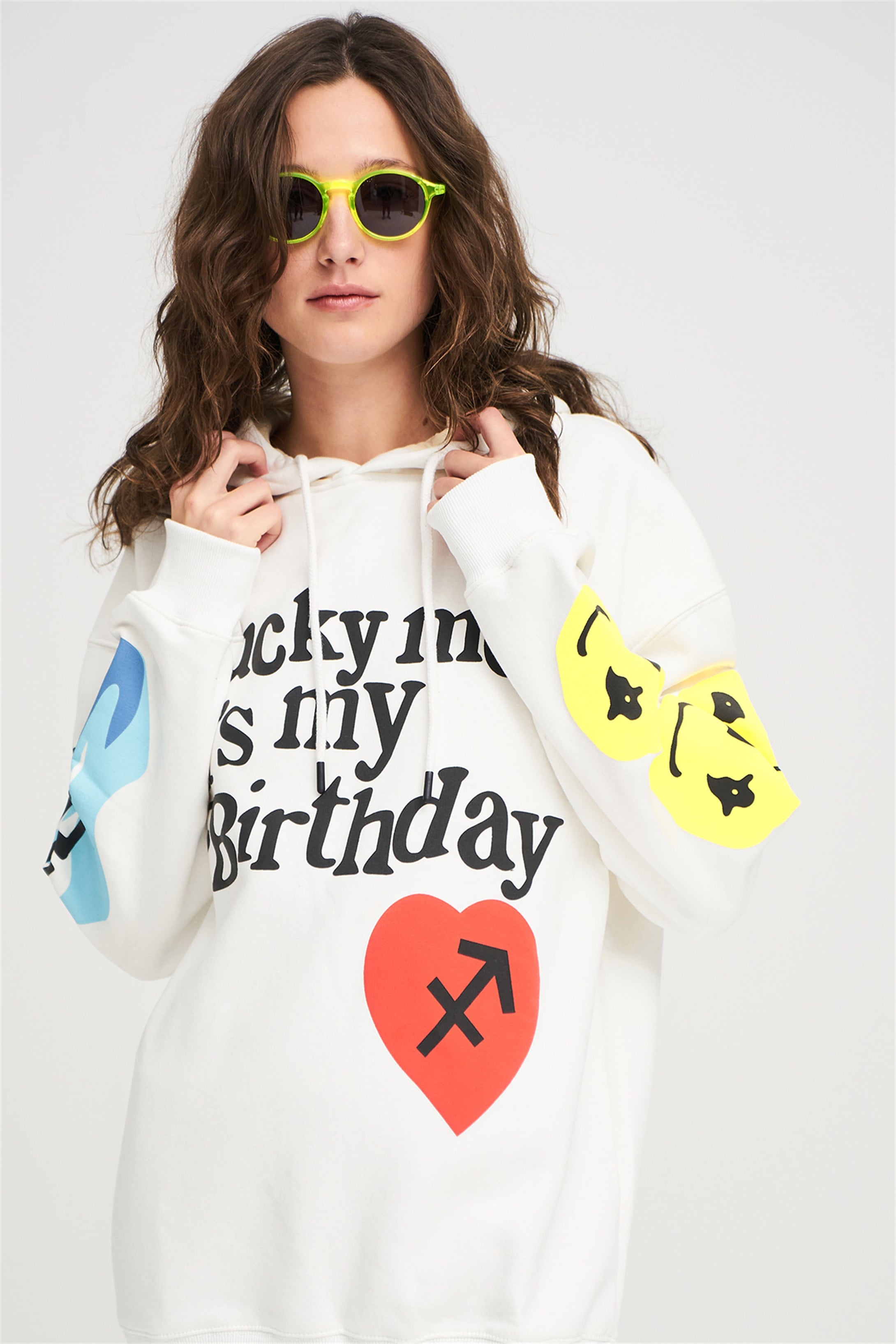 Trendiz Unisex Its My Birthday Beyaz Sweatshirt Hoodie