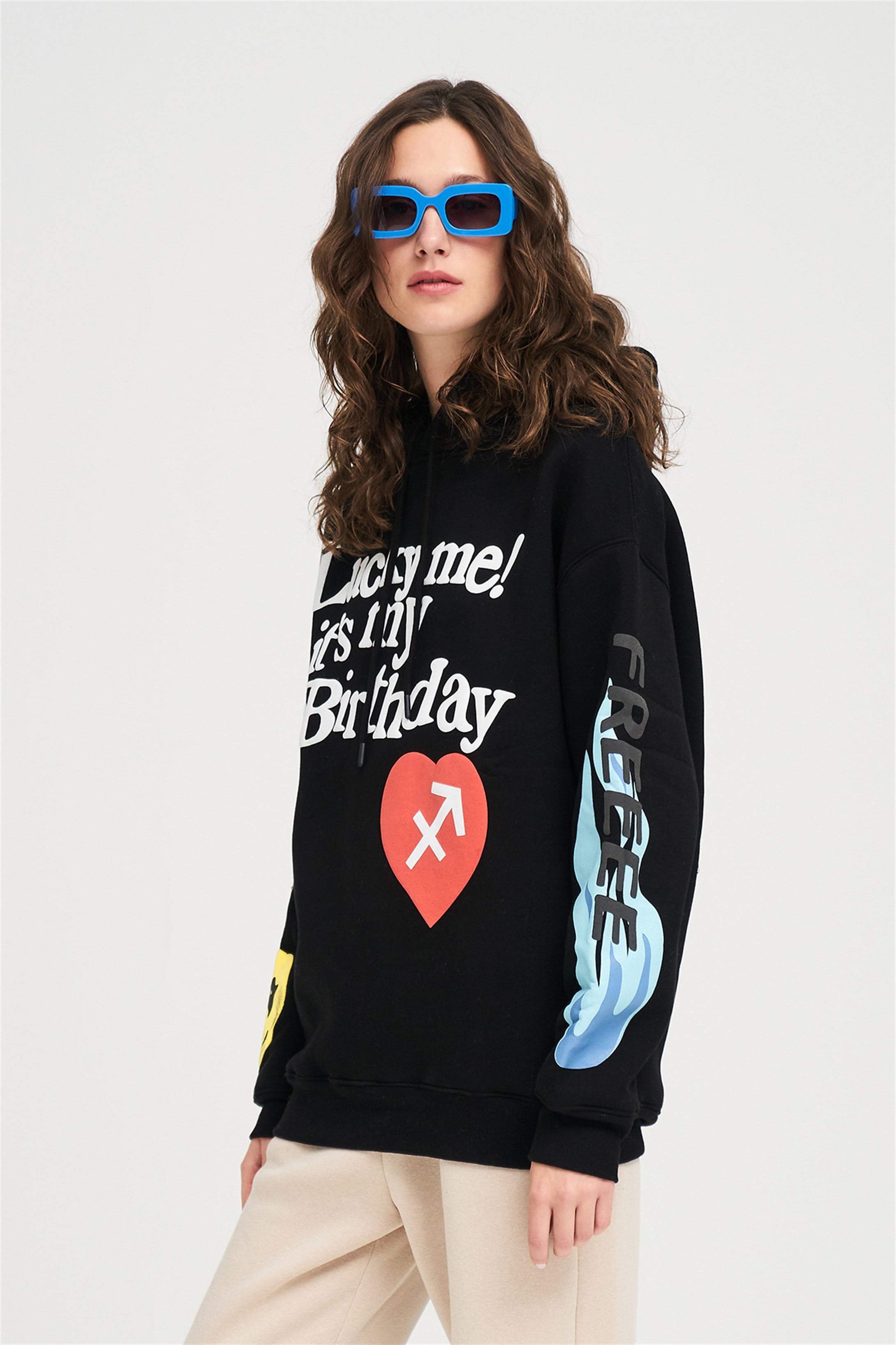Trendiz Unisex Its My Birthday Siyah Sweatshirt Hoodie