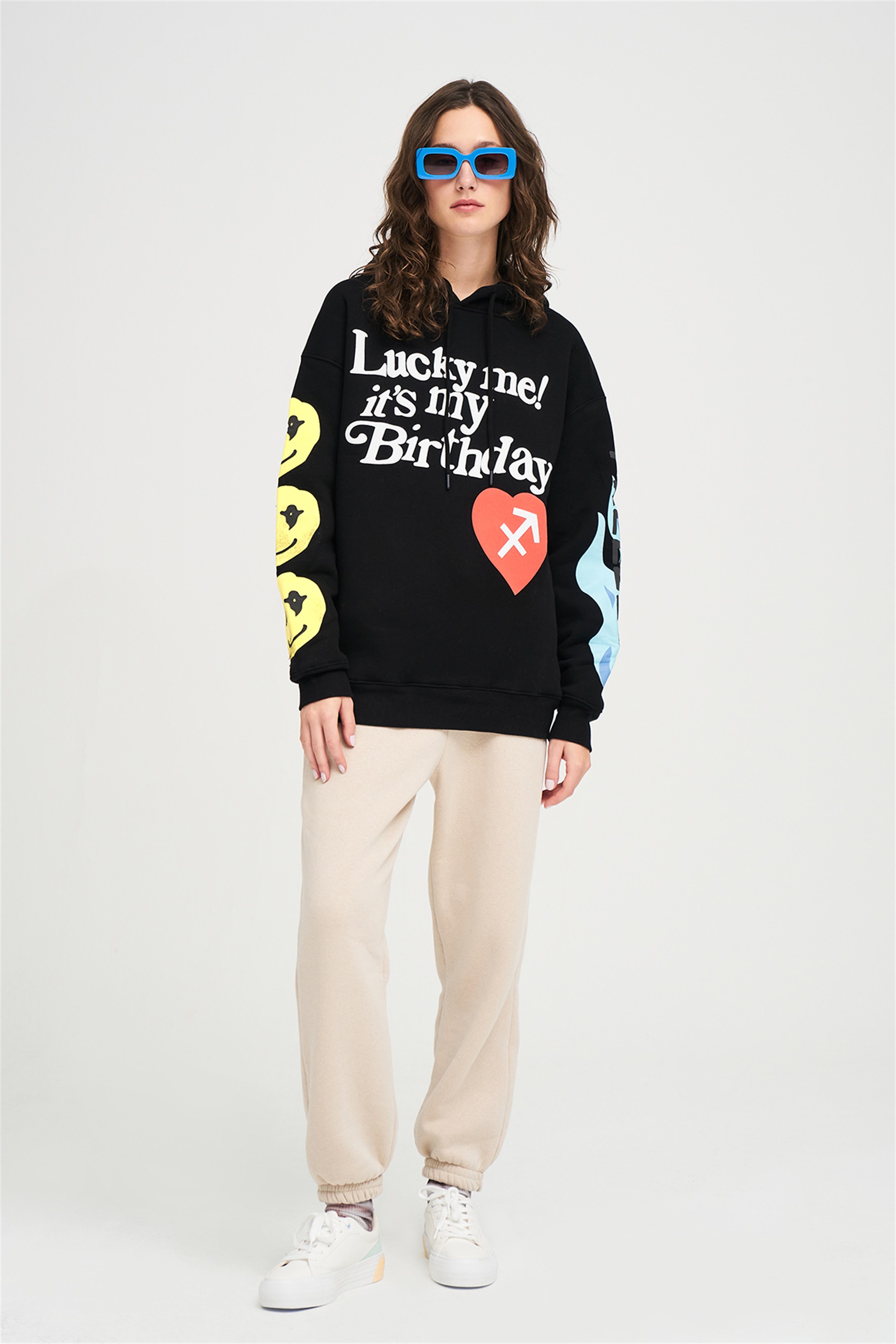 Trendiz Unisex Its My Birthday Siyah Sweatshirt Hoodie