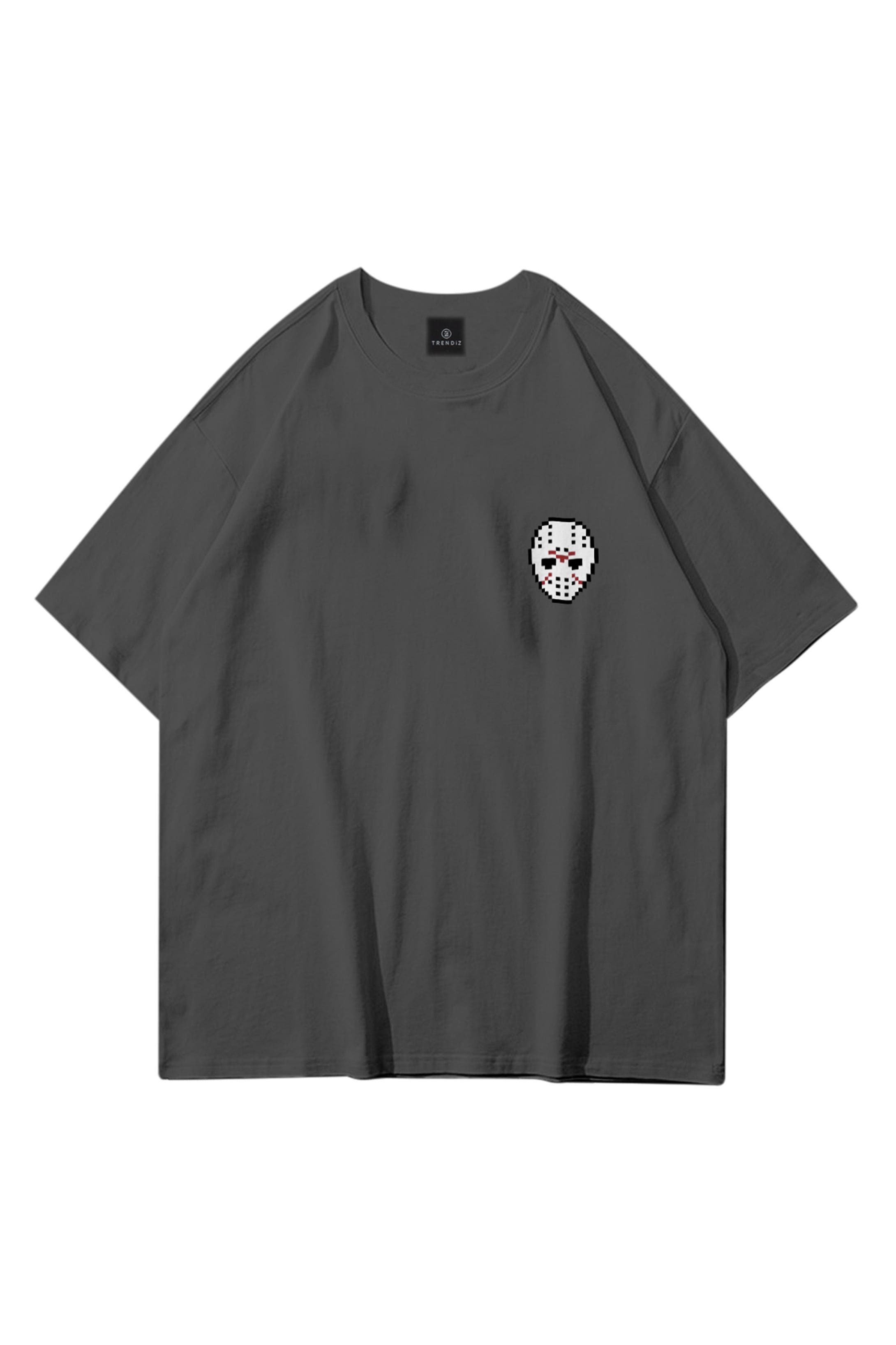 Trendiz Unisex Jason Voorhees Mask Antrasit Tshirt