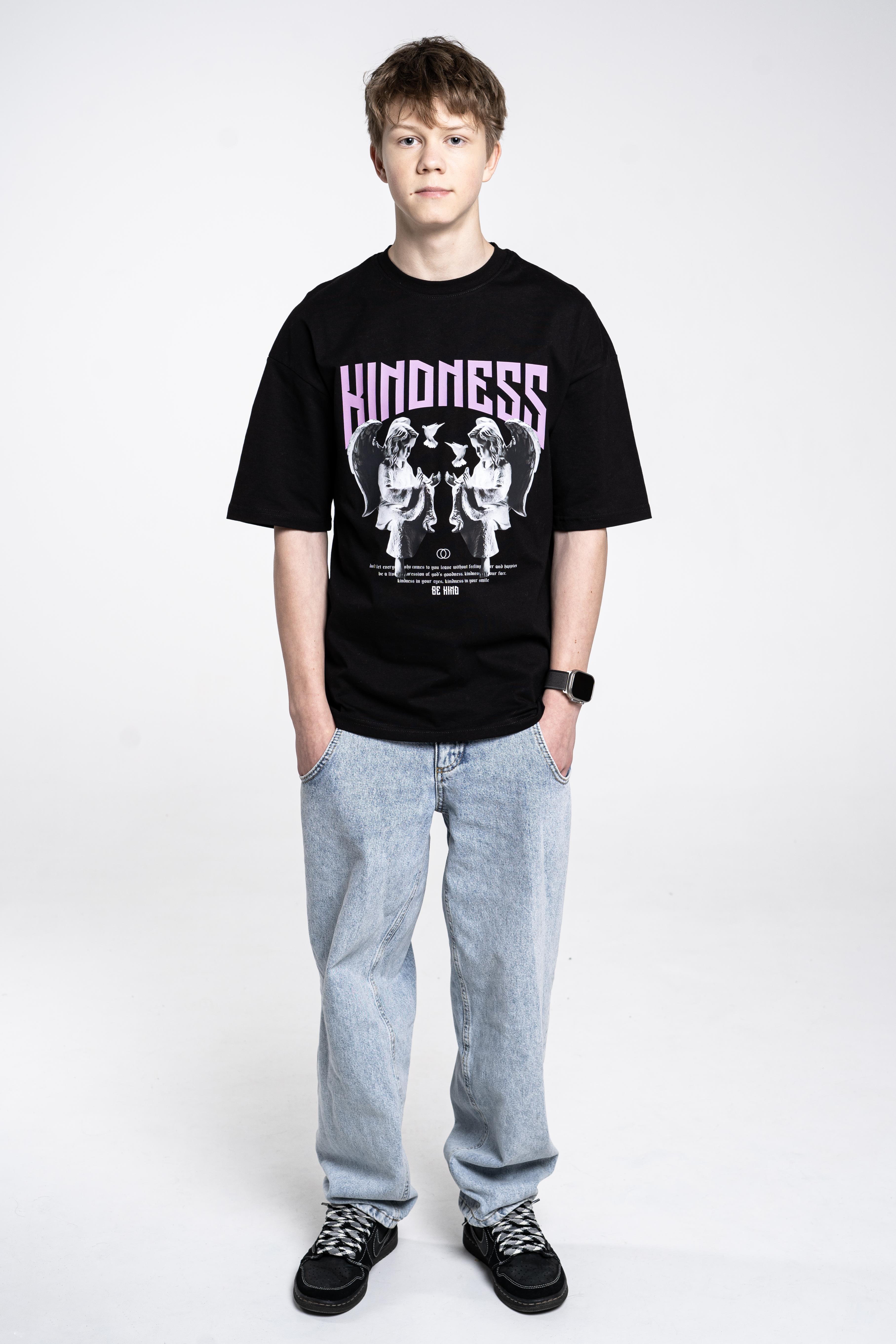 Trendiz Unisex Kindness Siyah Tshirt