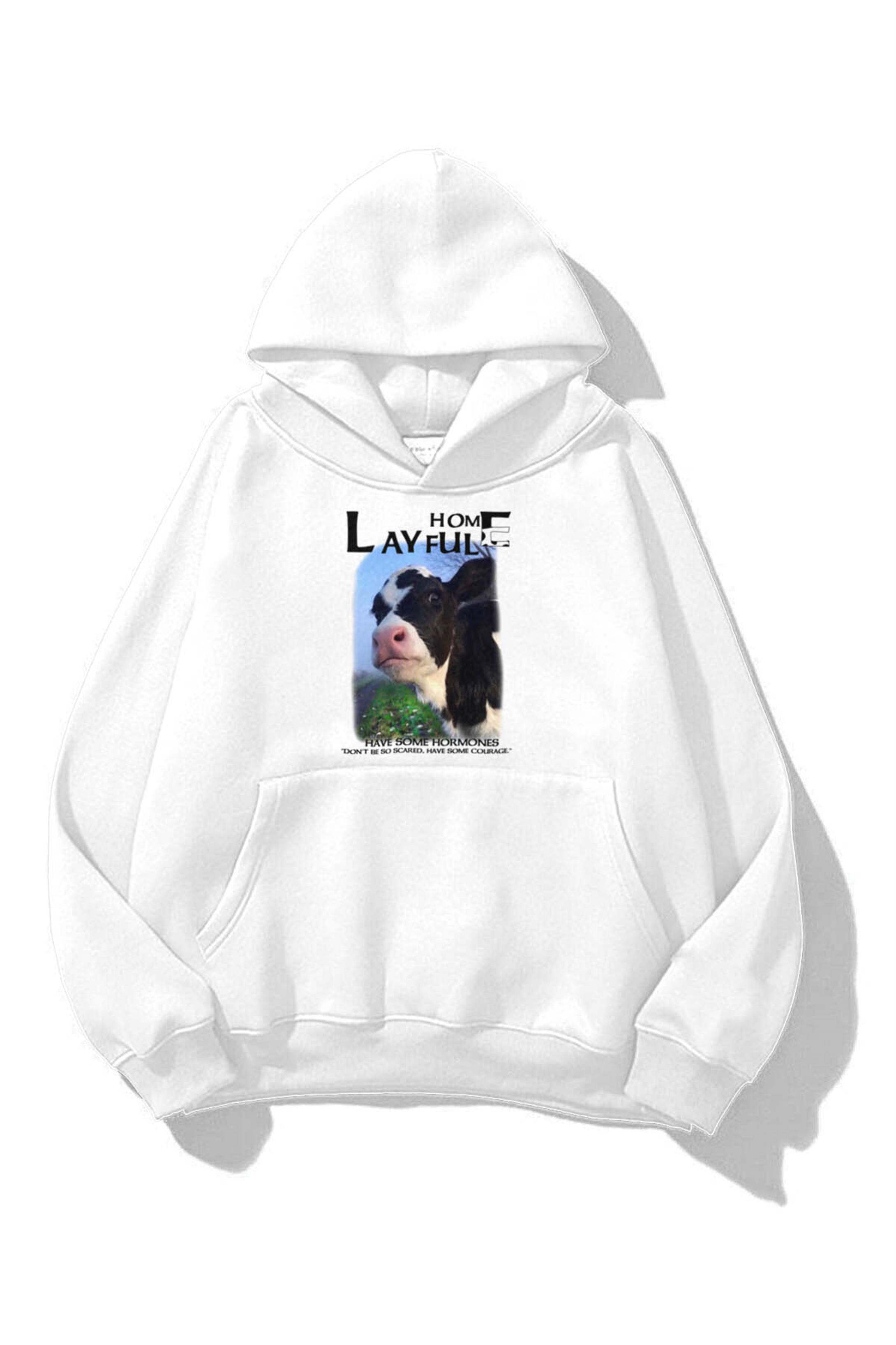 Trendiz Unisex Layful By Sweatshirt Hoodie Beyaz