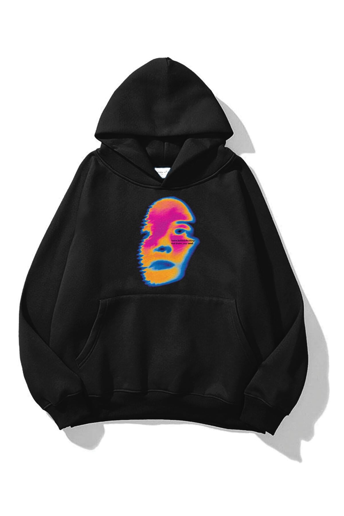 Trendiz Unisex Leave Behind Sweatshirt Siyah
