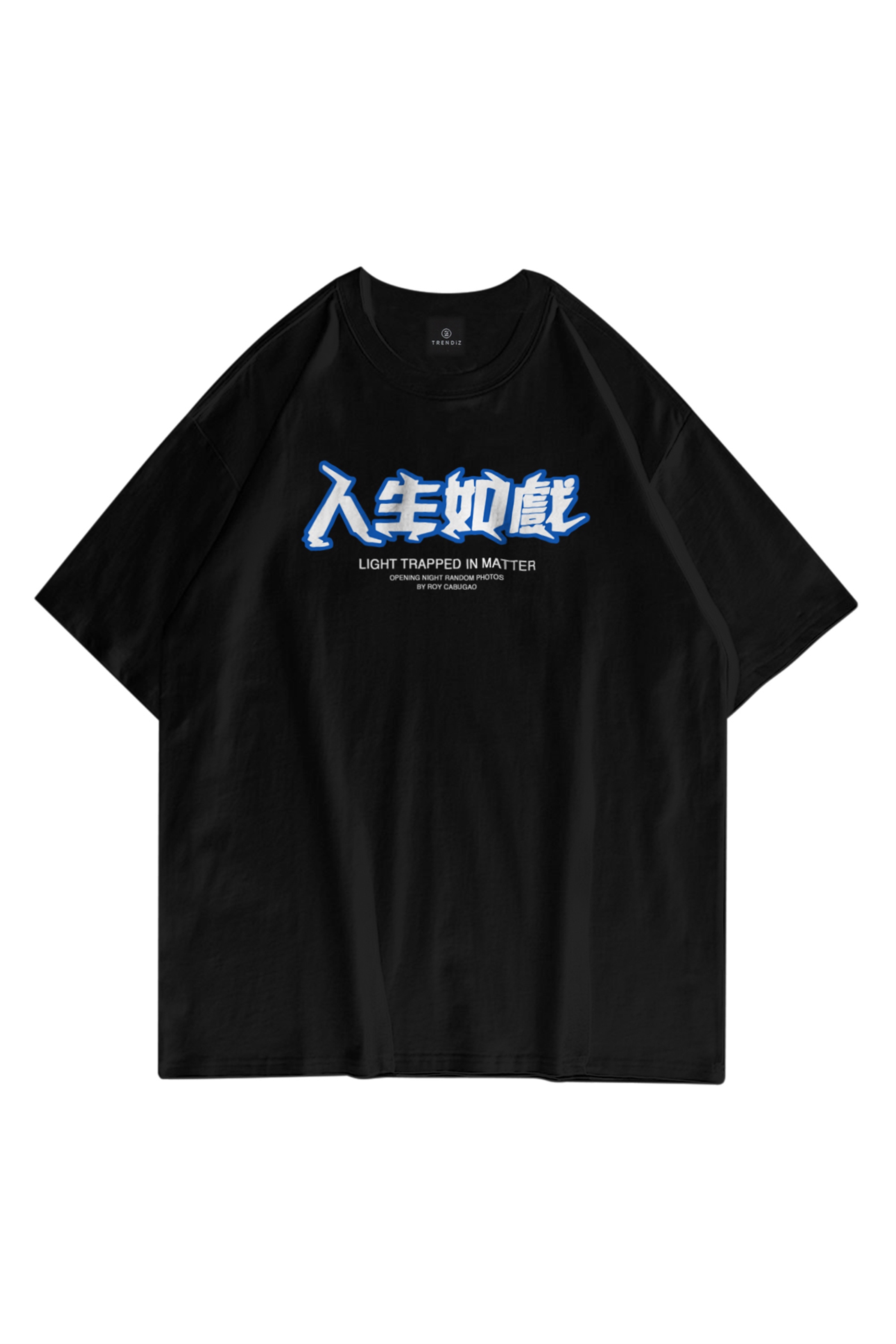 Trendiz Unisex Light Trapped in Matter Siyah Tshirt