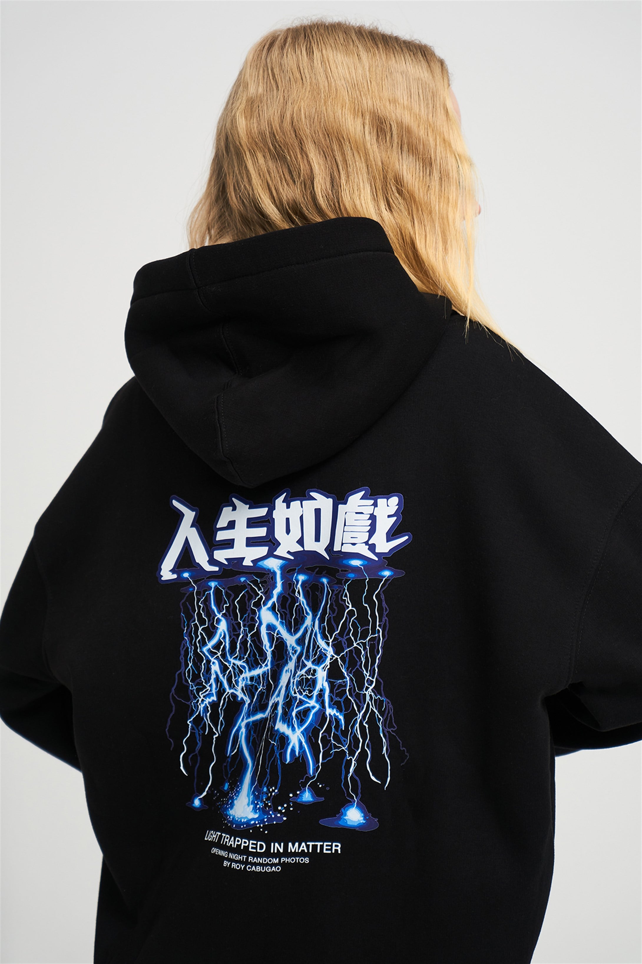 Trendiz Unisex Light Trapped in Matter Siyah Sweatshirt Hoodie