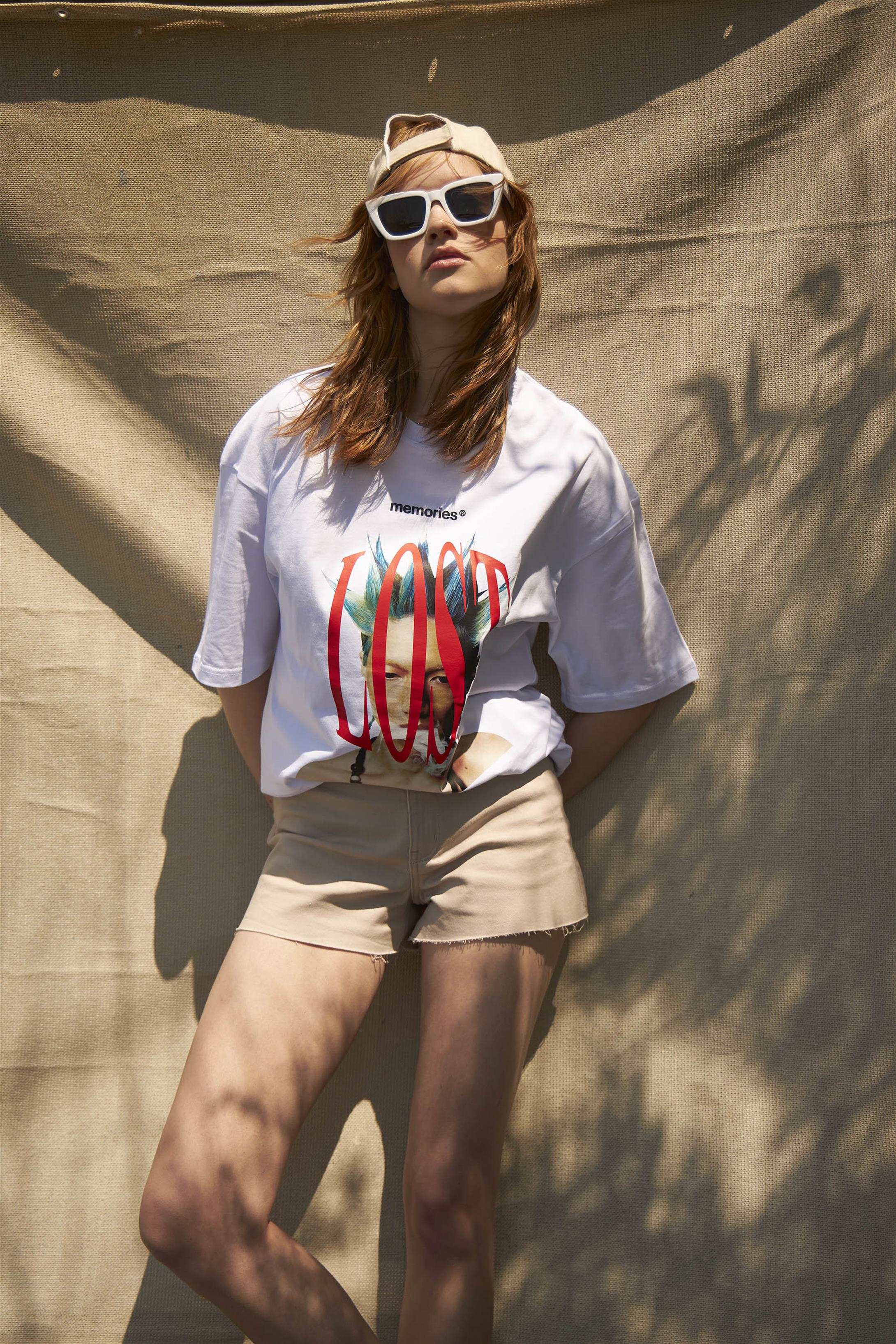 Trendiz Unisex Lost Memories Tshirt Beyaz