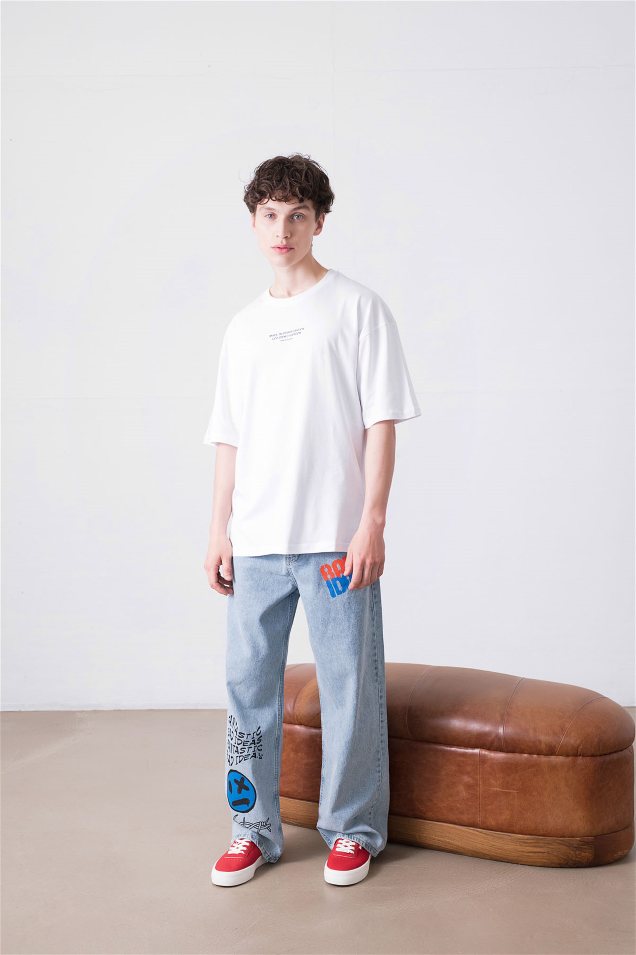 Trendiz Unisex Made in Disintegration Beyaz Tshirt