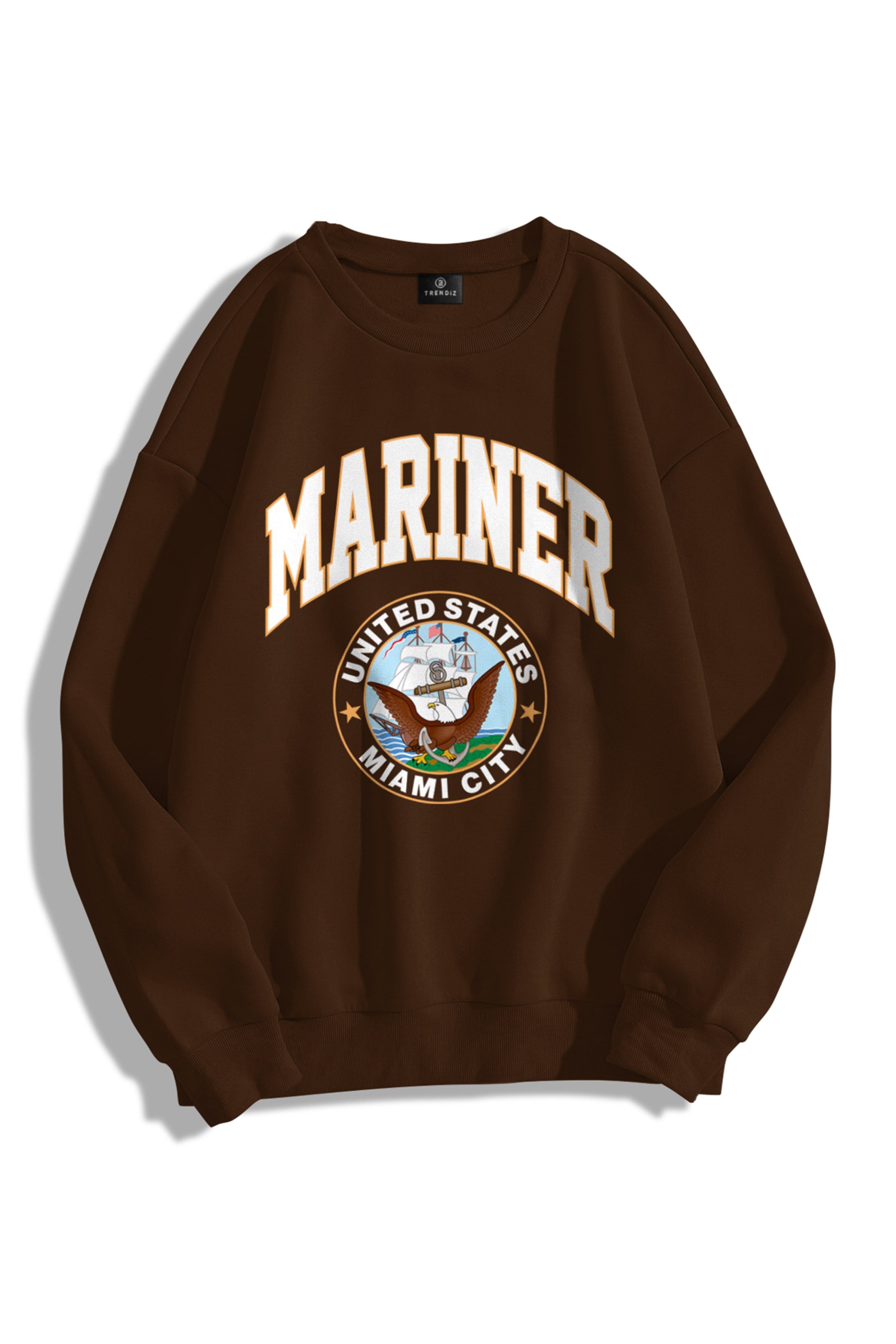 Trendiz Unisex Mariner Bisiklet Yaka Sweatshirt Hoodie