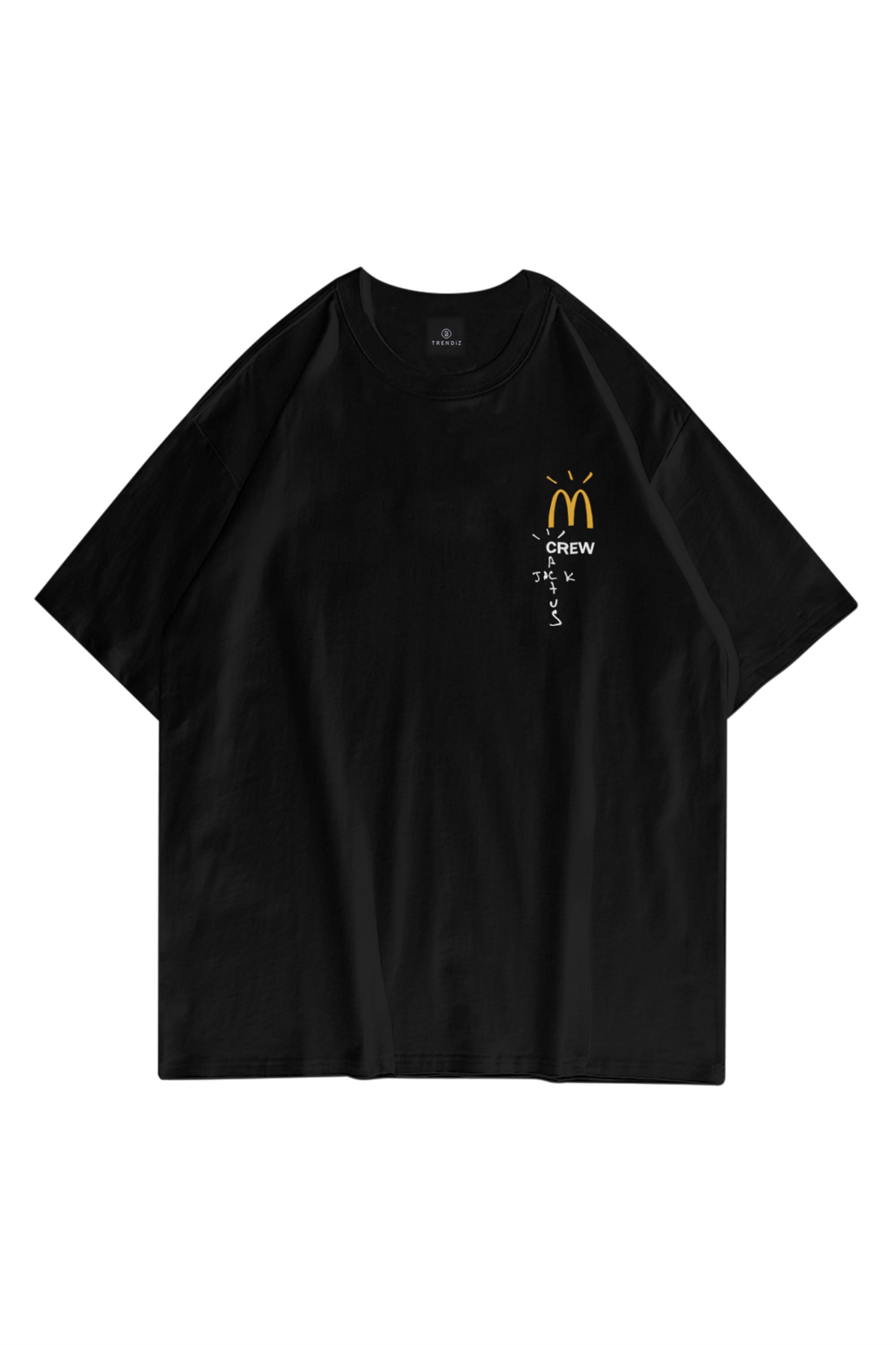 Trendiz Unisex Mc Crew Cactus Jack Siyah Tshirt