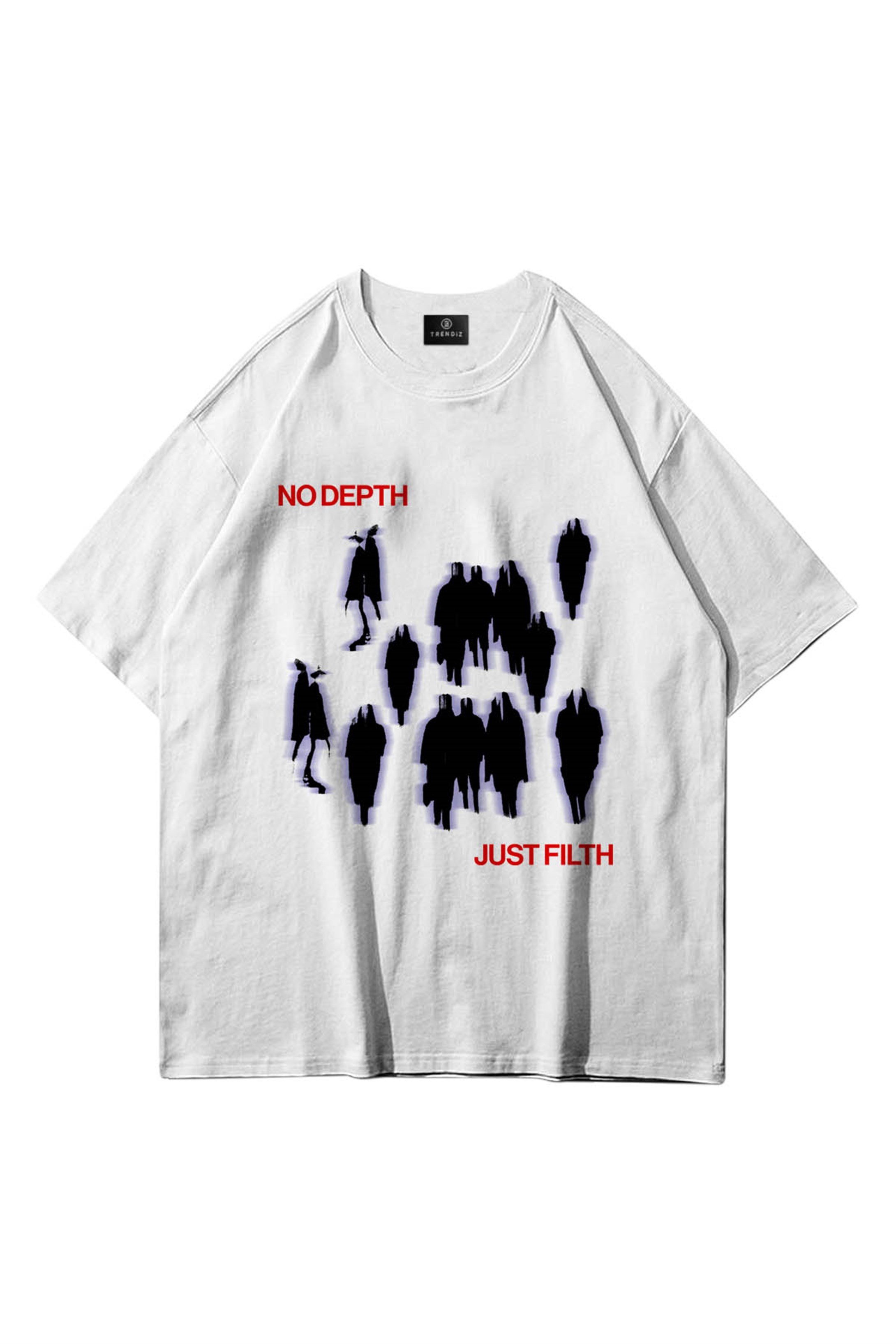 Trendiz Unisex No Depth Beyaz Tshirt