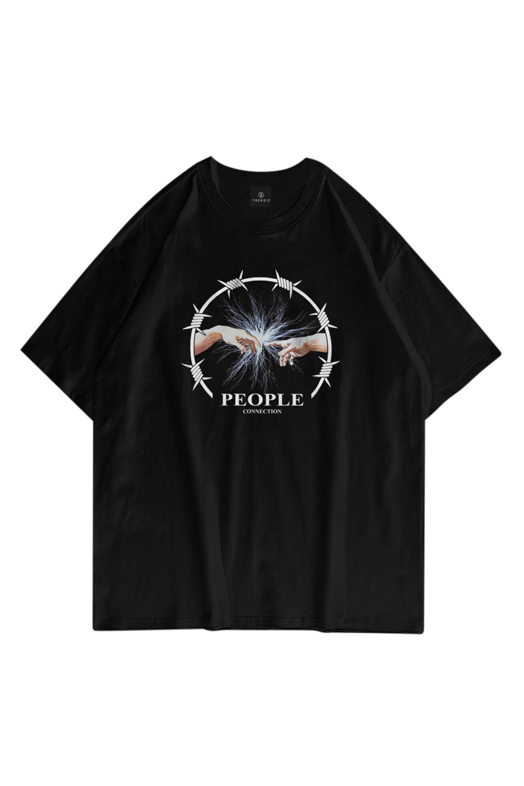Trendiz Unisex People Connection Siyah Tshirt