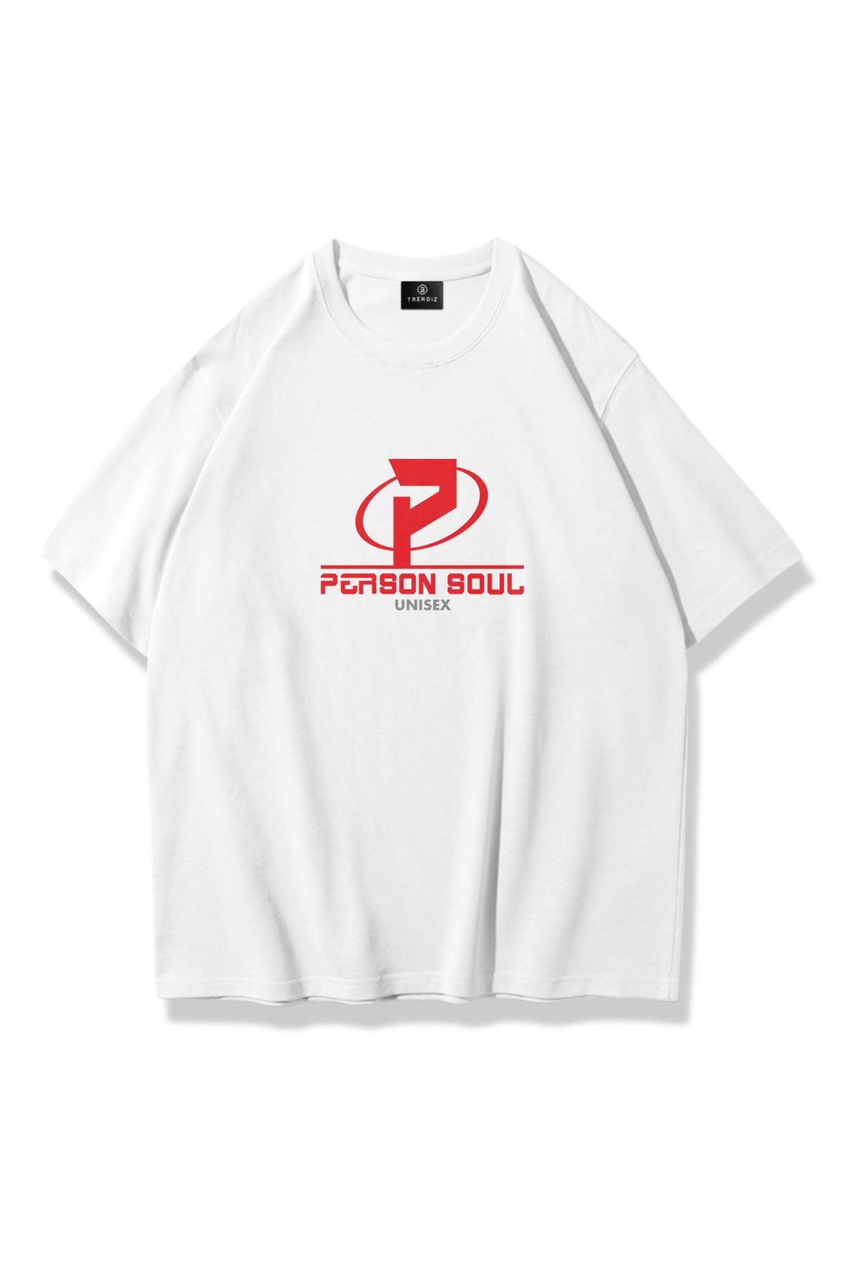 Trendiz Unisex Person Soul Tshirt Beyaz