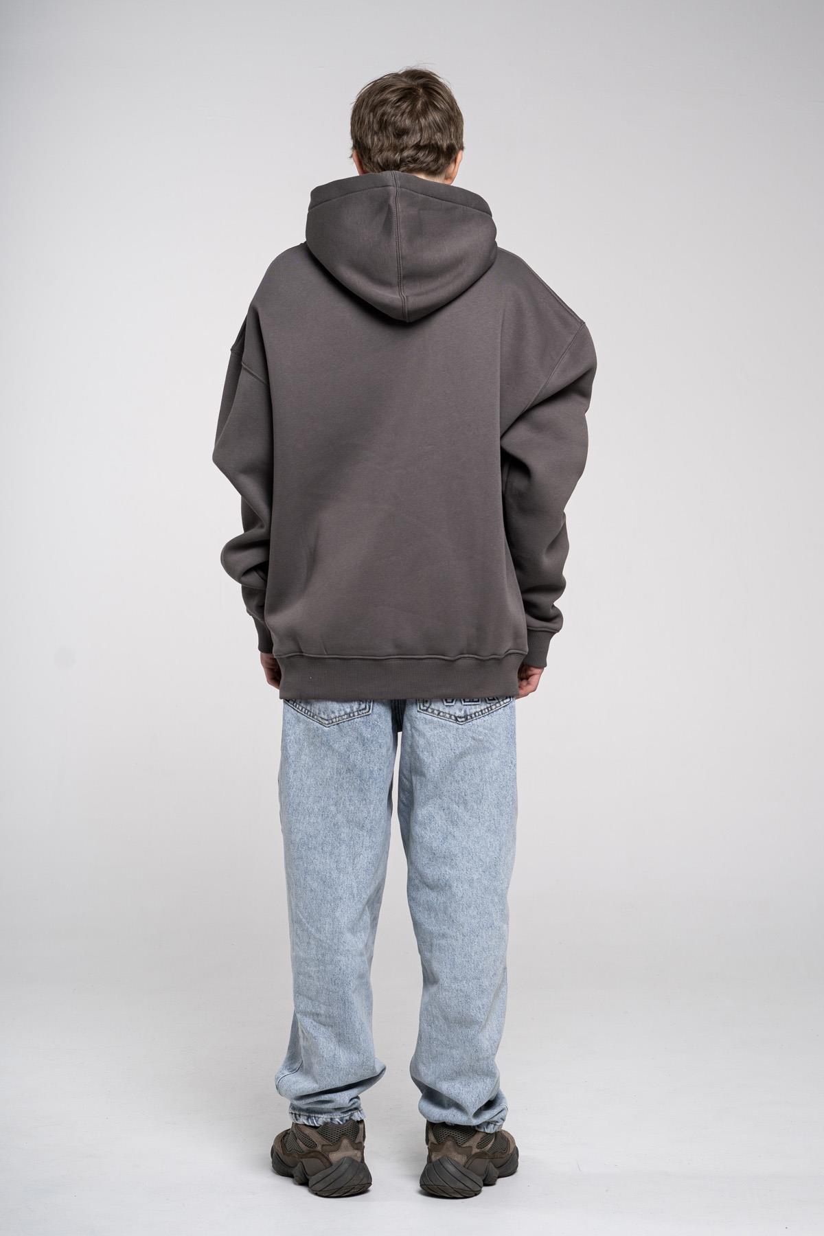 Trendiz Unisex Praise God Sweatshirt Hoodie Antrasit