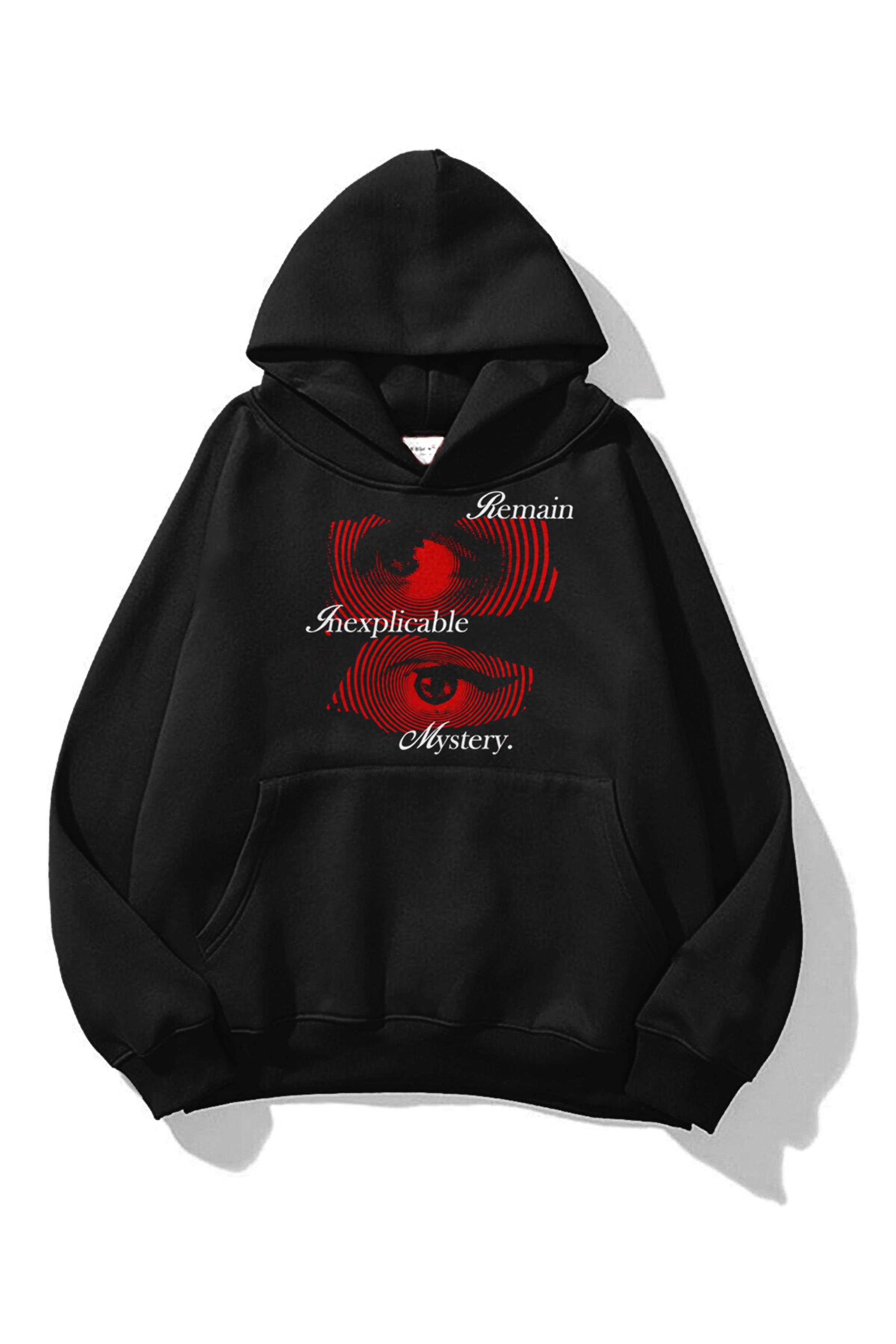 Trendiz Unisex Remain Mystery Sweatshirt Hoodie Siyah