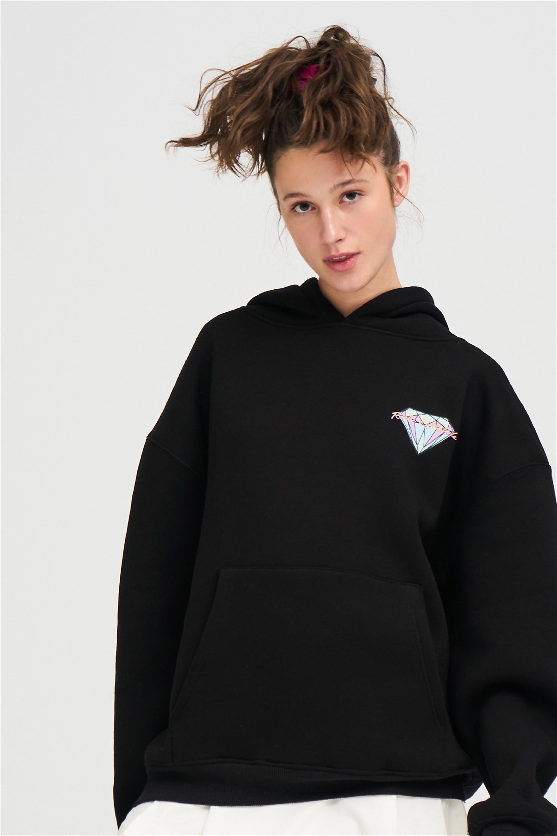 Trendiz Unisex Rich Lifestyle Sweatshirt Hoodie Siyah
