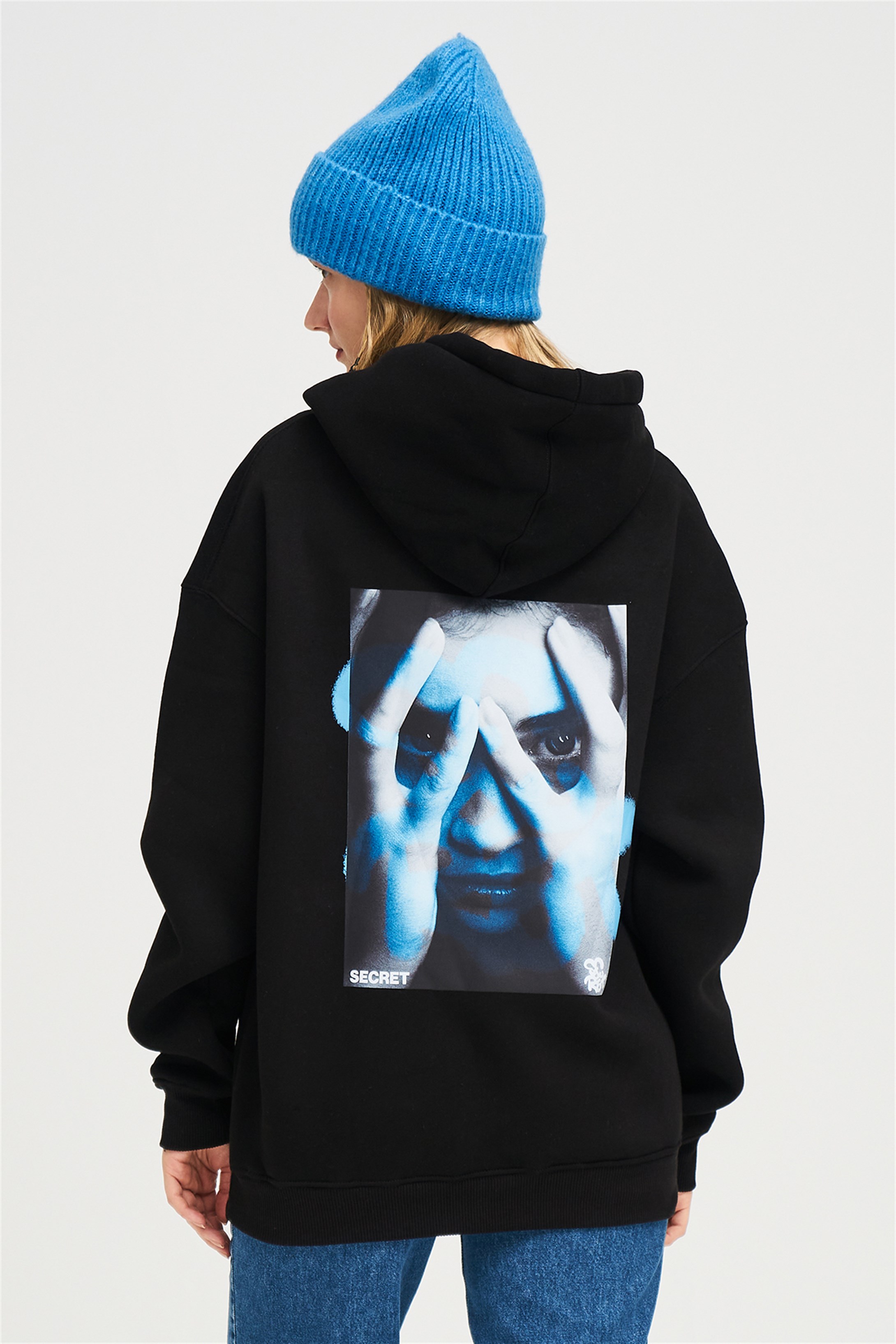 Trendiz Unisex Secret Sweatshirt Hoodie Siyah