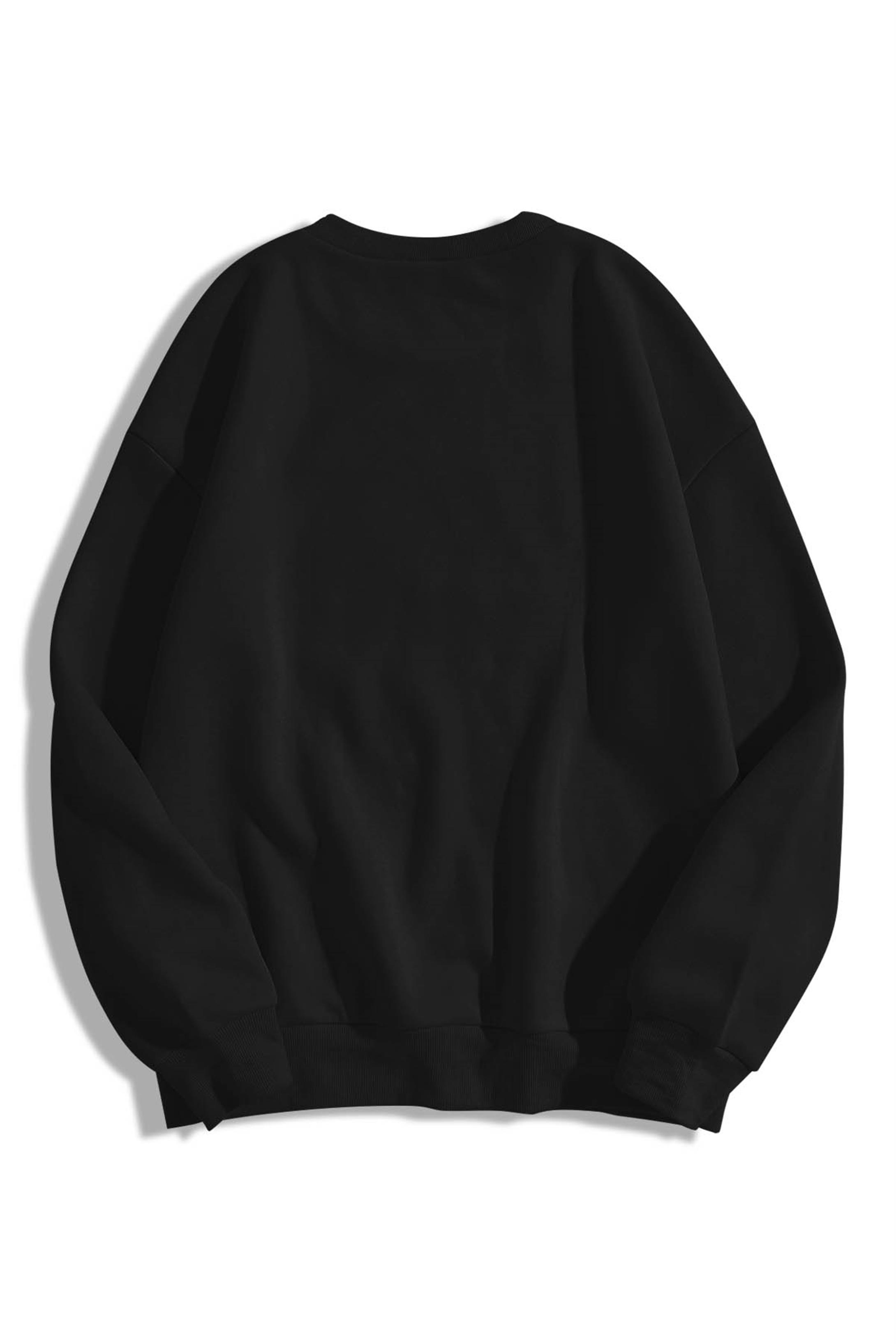 Trendiz Unisex Shake by Bisiklet Yaka Sweatshirt Hoodie Siyah