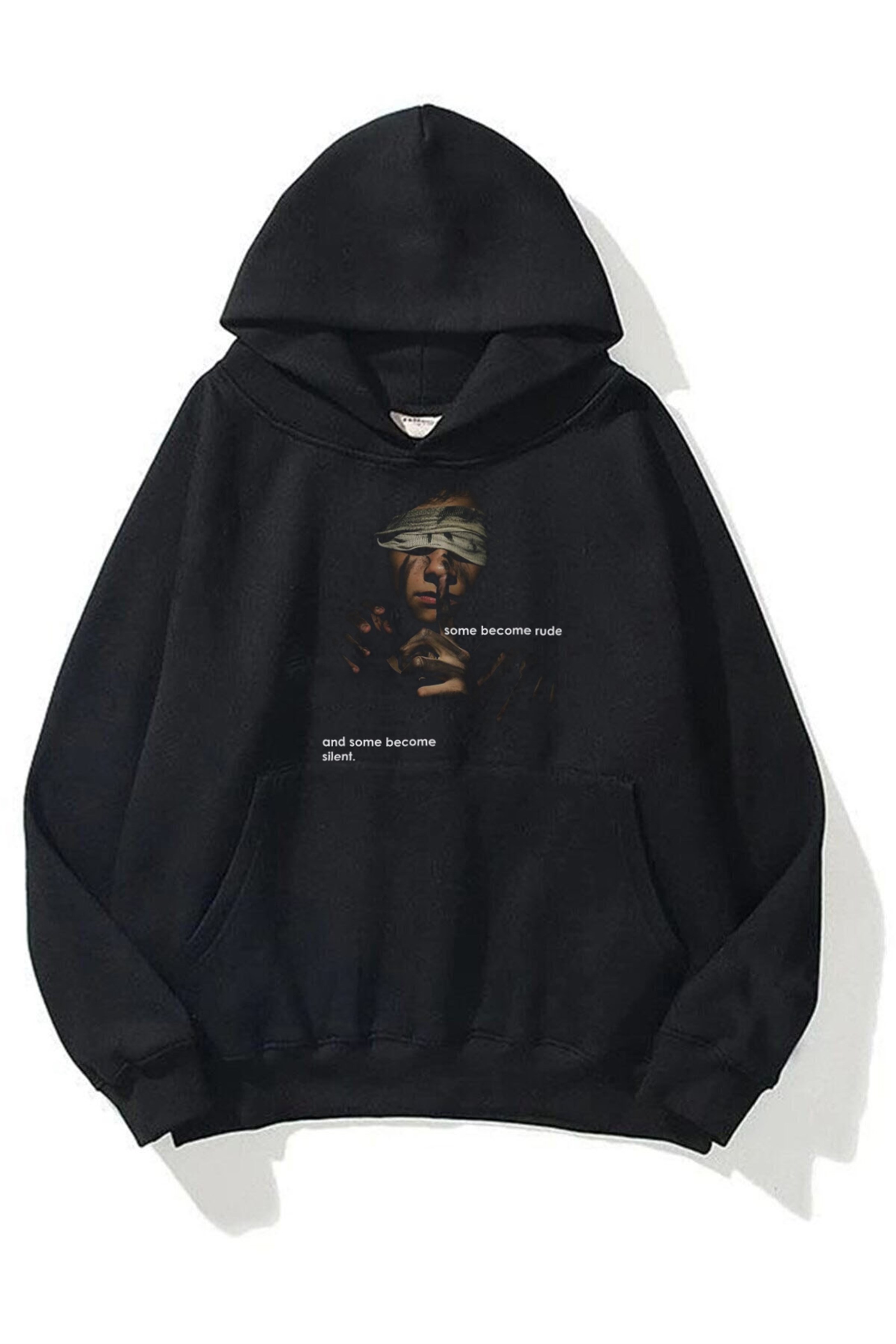 Trendiz Unisex Silent Sweatshirt Hoodie Siyah