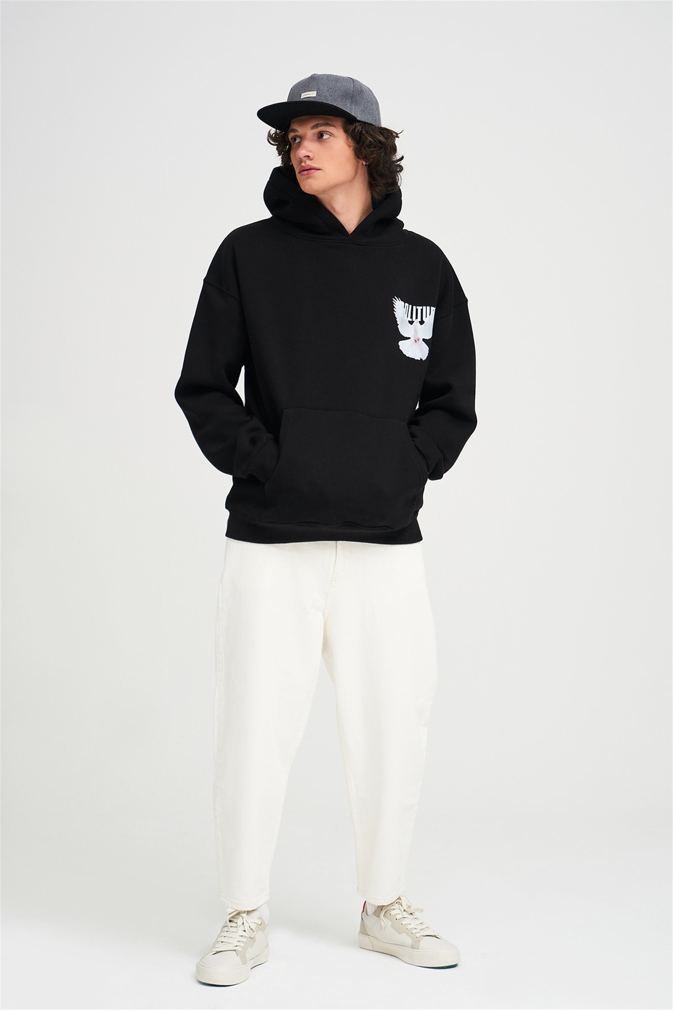 Trendiz Unisex Solitude Sweatshirt Hoodie Siyah