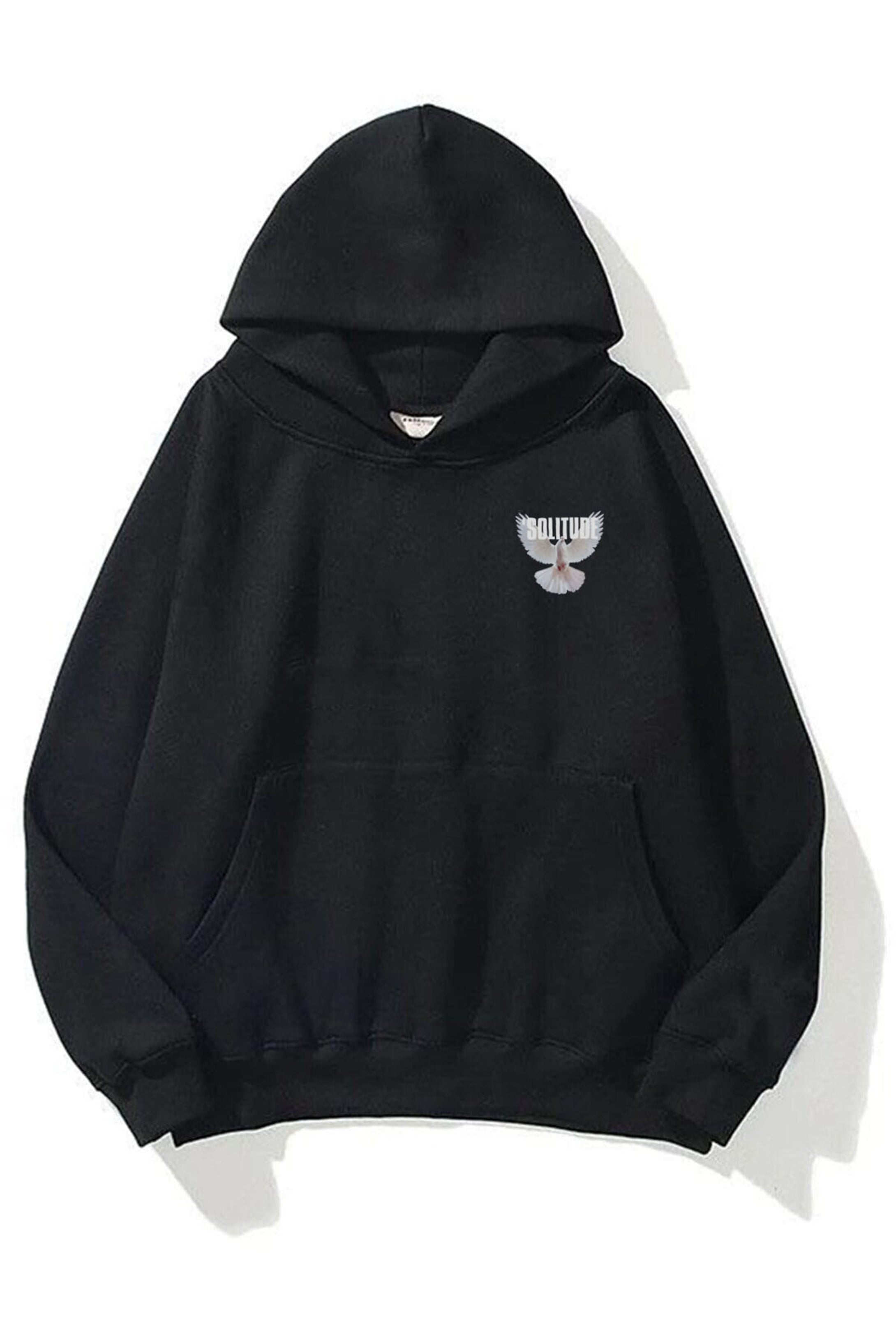 Trendiz Unisex Solitude Sweatshirt Hoodie Siyah