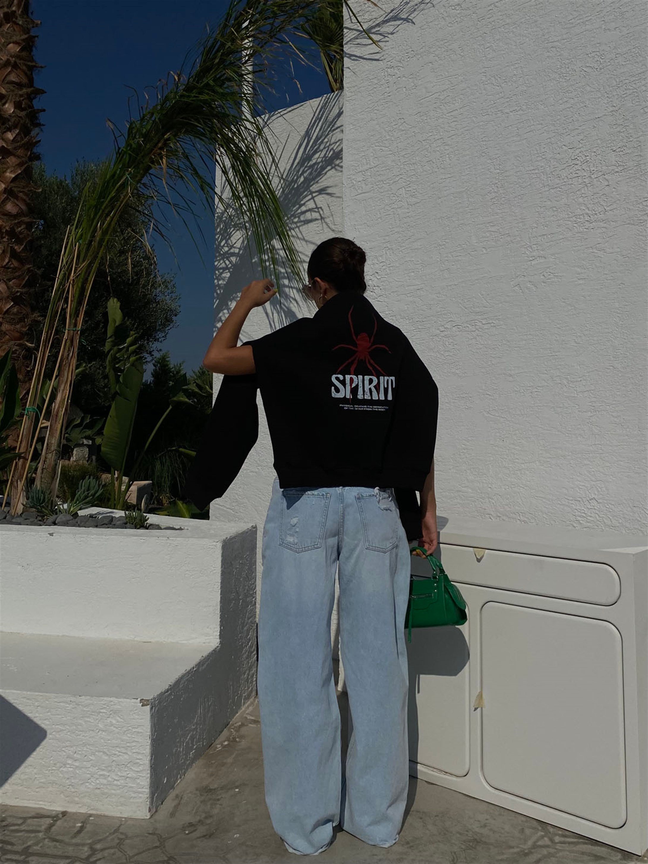 Trendiz Unisex Spirit Sweatshirt Hoodie Siyah