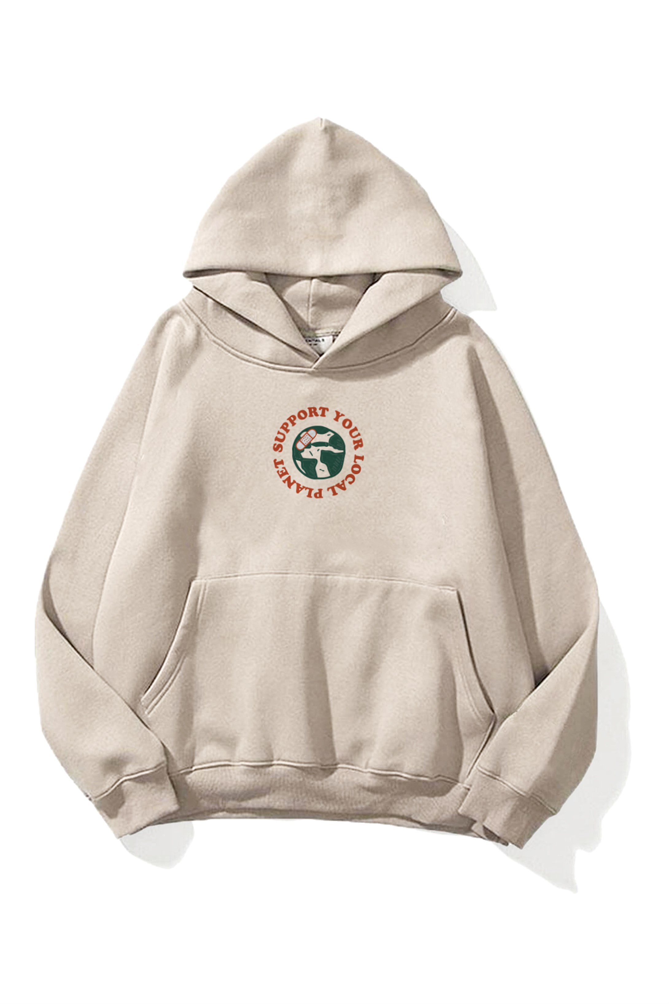Trendiz Unisex Support Your Planet Sweatshirt Hoodie Taş