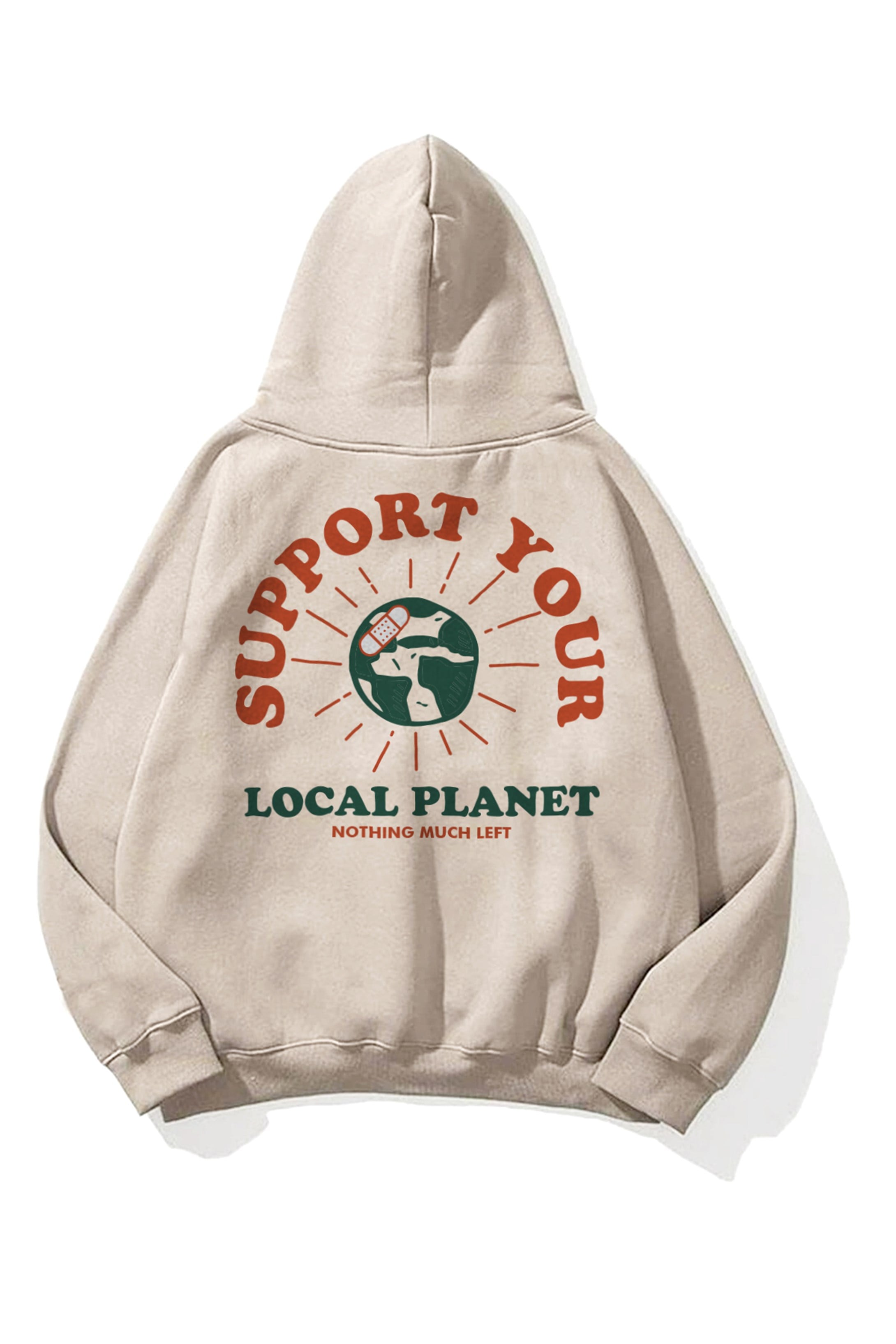 Trendiz Unisex Support Your Planet Sweatshirt Hoodie Taş