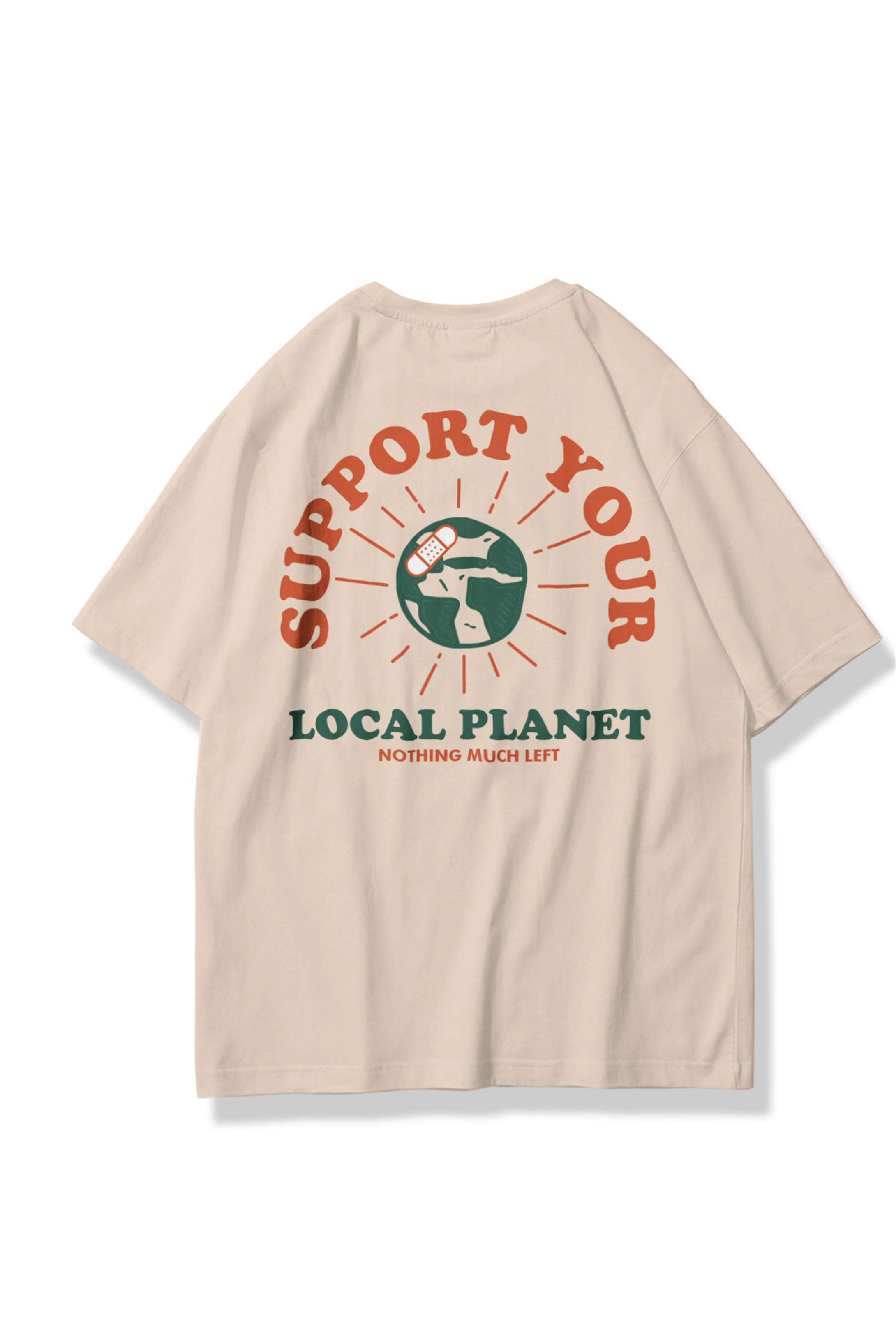 Trendiz Unisex Support Your Planet Tshirt Taş