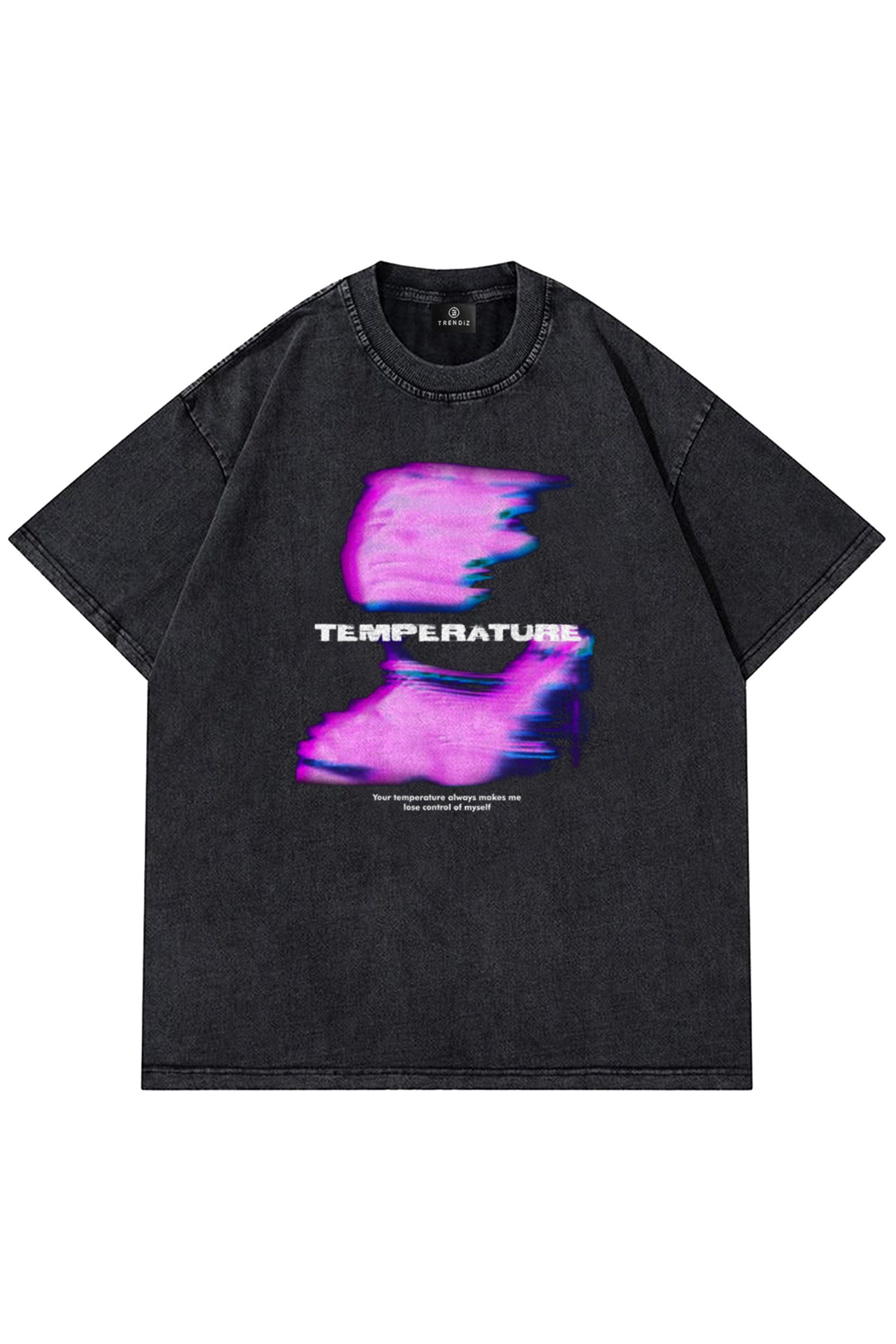 Trendiz Unisex Temperature Yıkamalı Tshirt