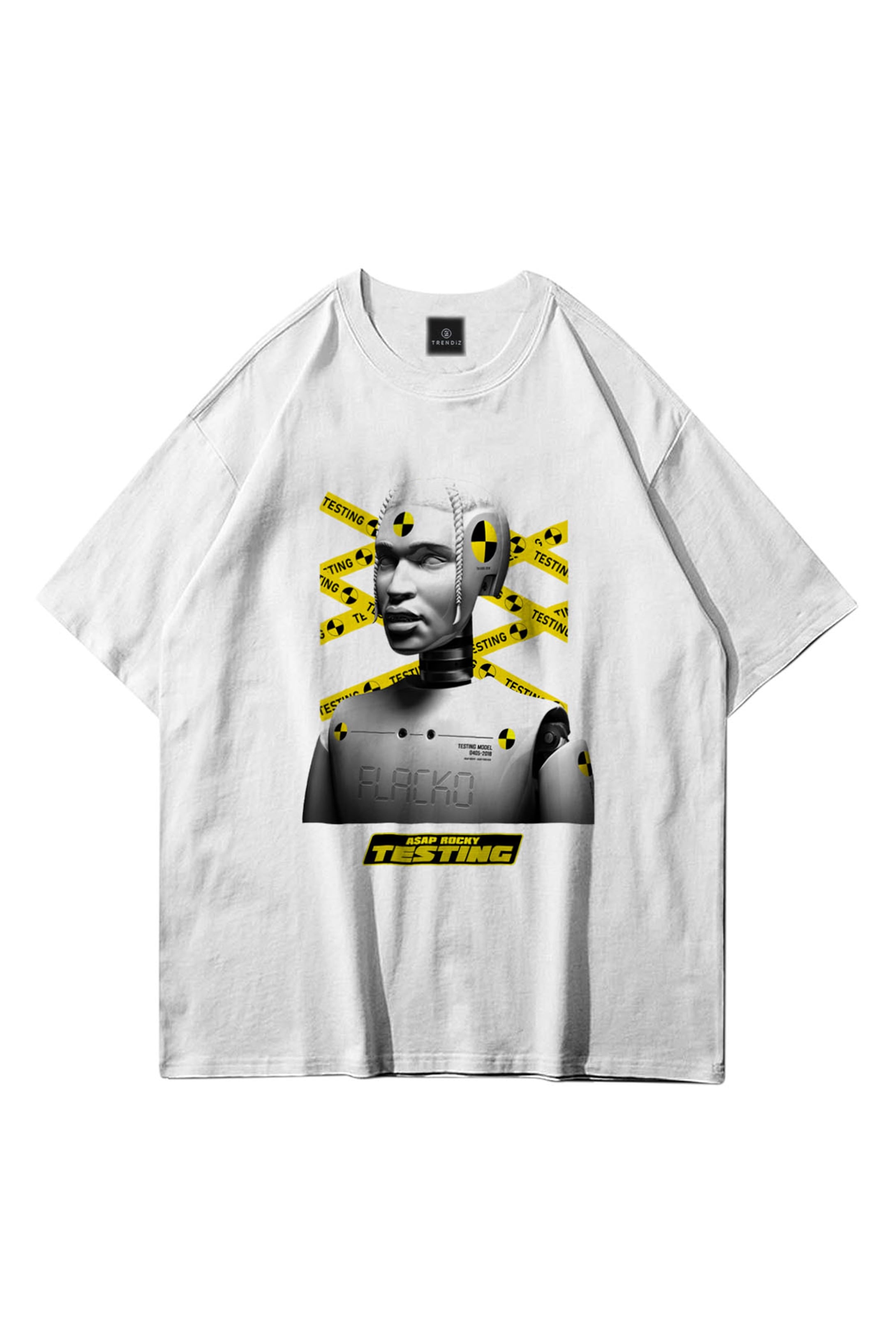 Trendiz Unisex Testing Asap Rocky Beyaz T Shirt