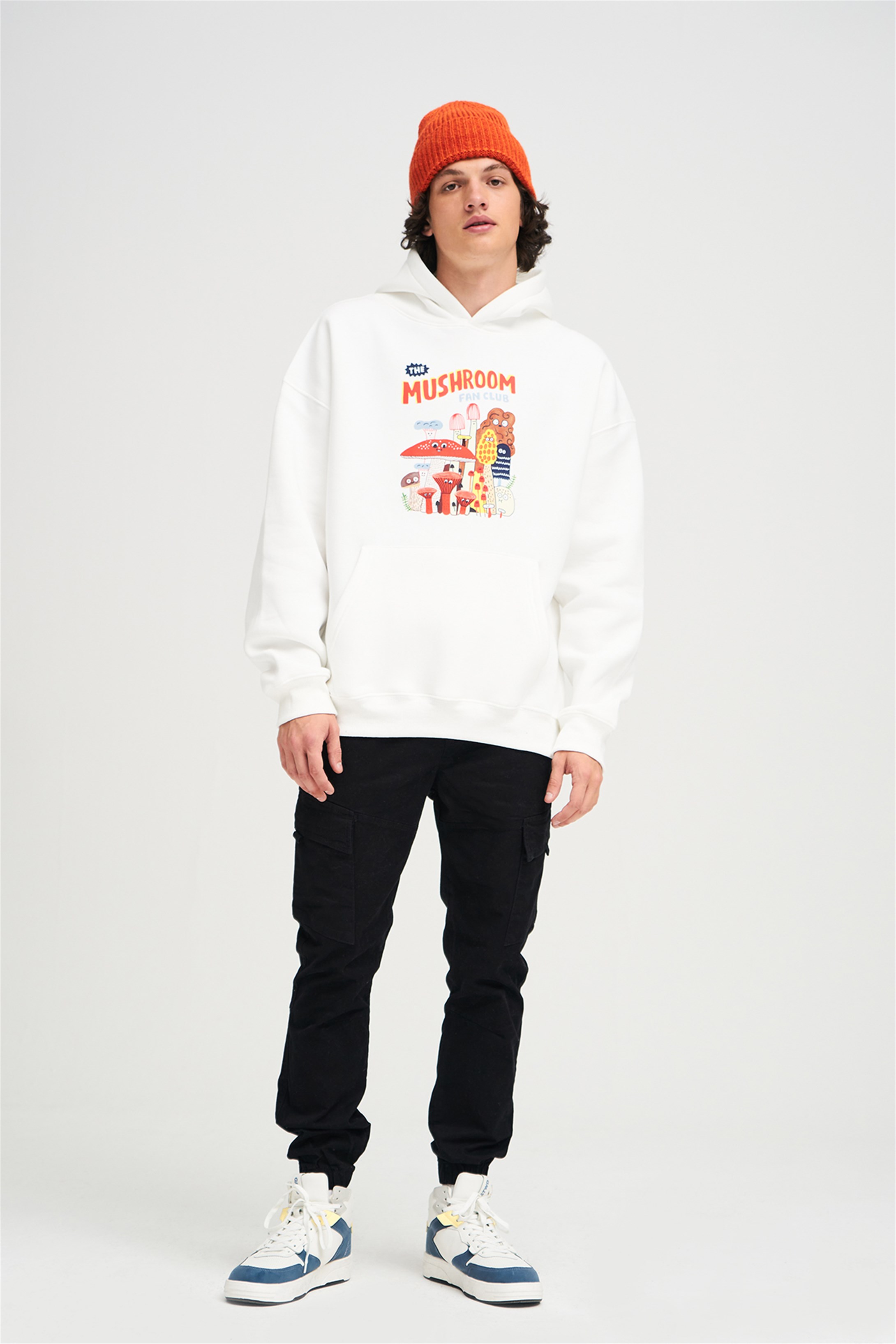 Trendiz Unisex The Mushroom Fan Club Beyaz Sweatshirt Hoodie